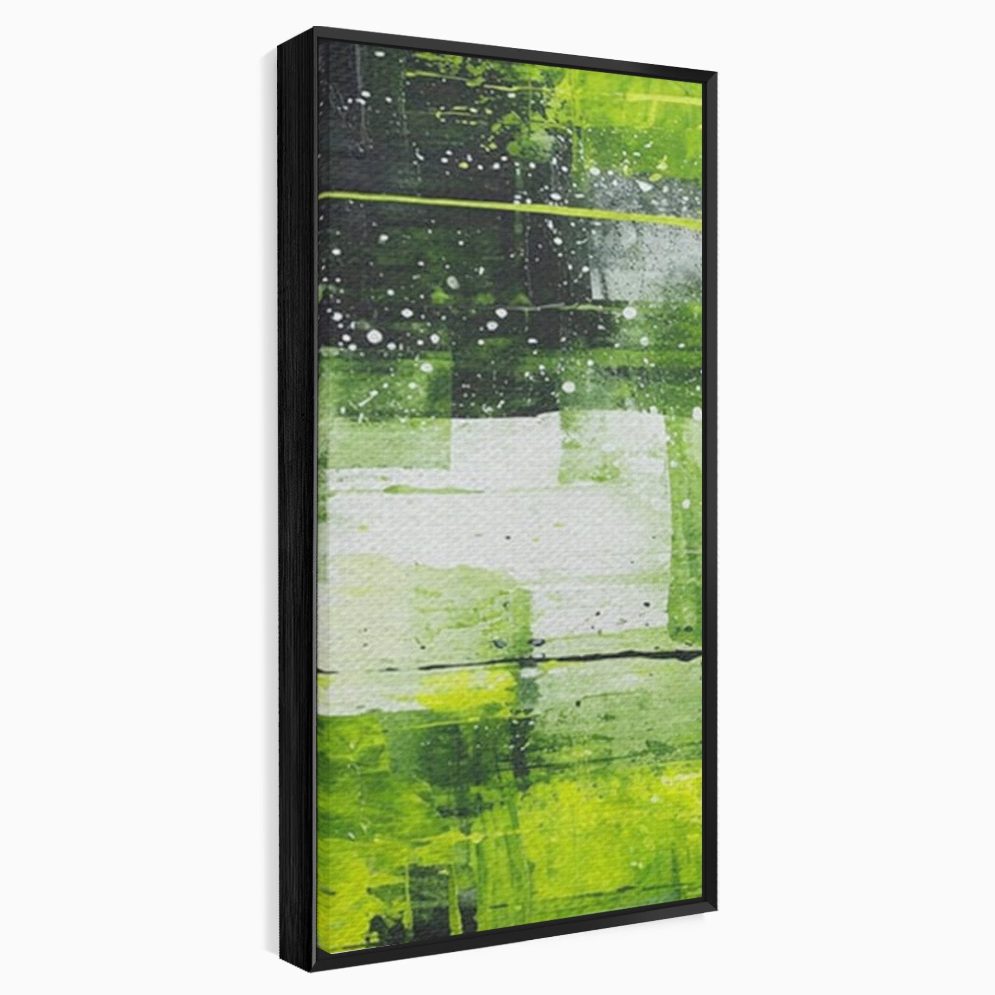 Set 2 Tablouri Canvas Premium LuxCanva® C2-1273, Puls vegetal, Geometrie, Verde, Organic, Armonie, Peisaj, Straturi, Prospetime, Abstract, Textura, Minimalism, Liniste, Spa, Birou, Living, Dormitor