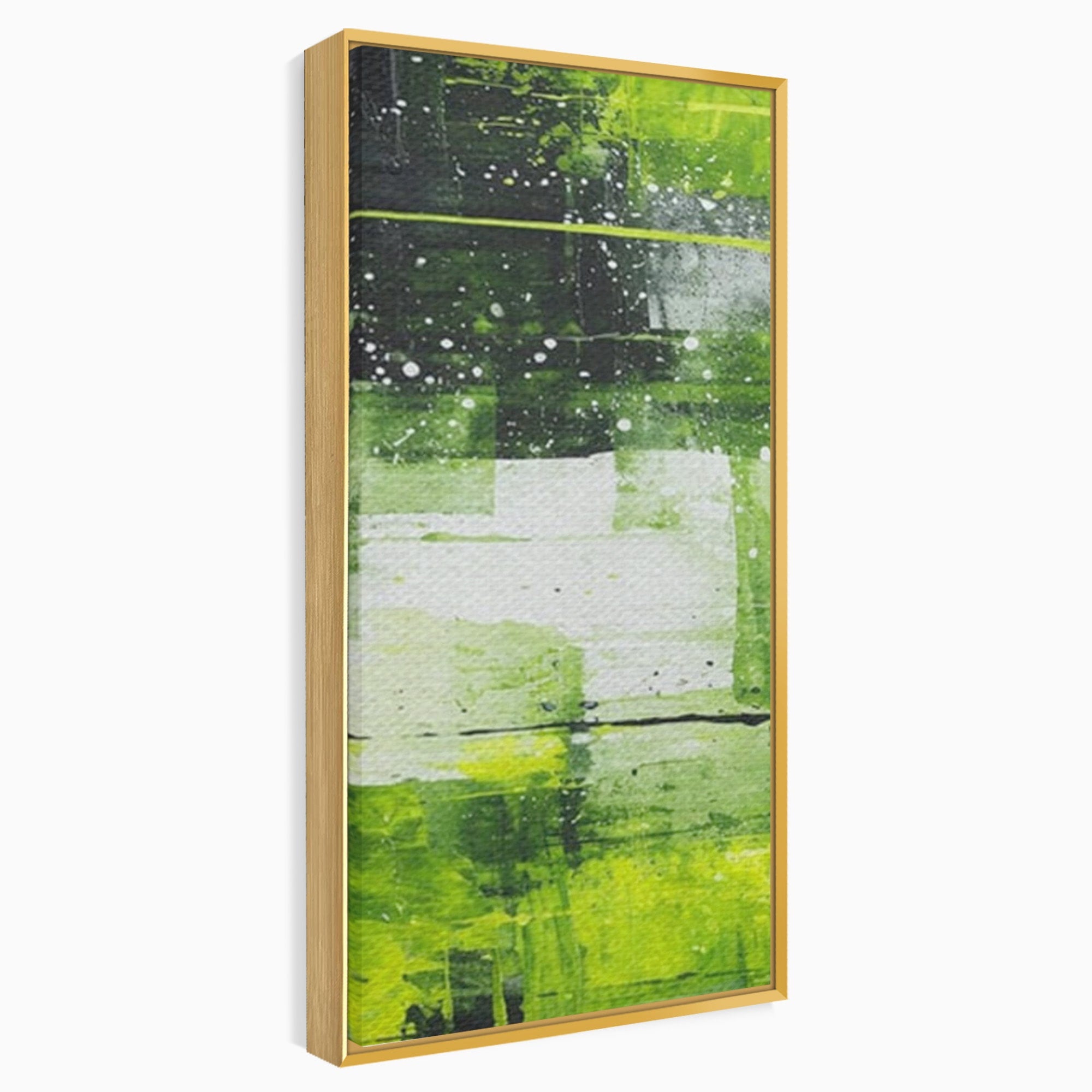 Set 2 Tablouri Canvas Premium LuxCanva® C2-1273, Puls vegetal, Geometrie, Verde, Organic, Armonie, Peisaj, Straturi, Prospetime, Abstract, Textura, Minimalism, Liniste, Spa, Birou, Living, Dormitor