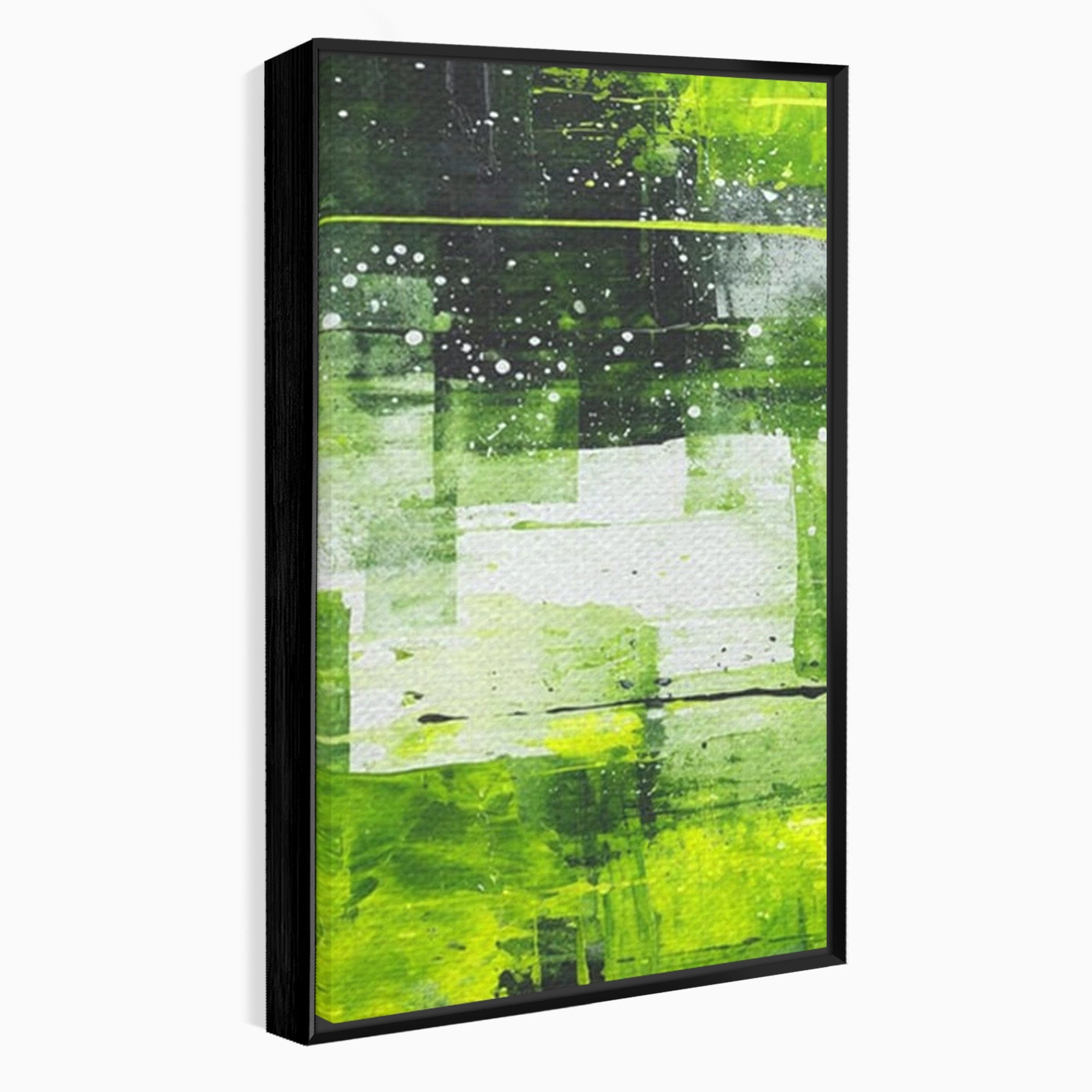 Set 2 Tablouri Canvas Premium LuxCanva® C2-1273, Puls vegetal, Geometrie, Verde, Organic, Armonie, Peisaj, Straturi, Prospetime, Abstract, Textura, Minimalism, Liniste, Spa, Birou, Living, Dormitor