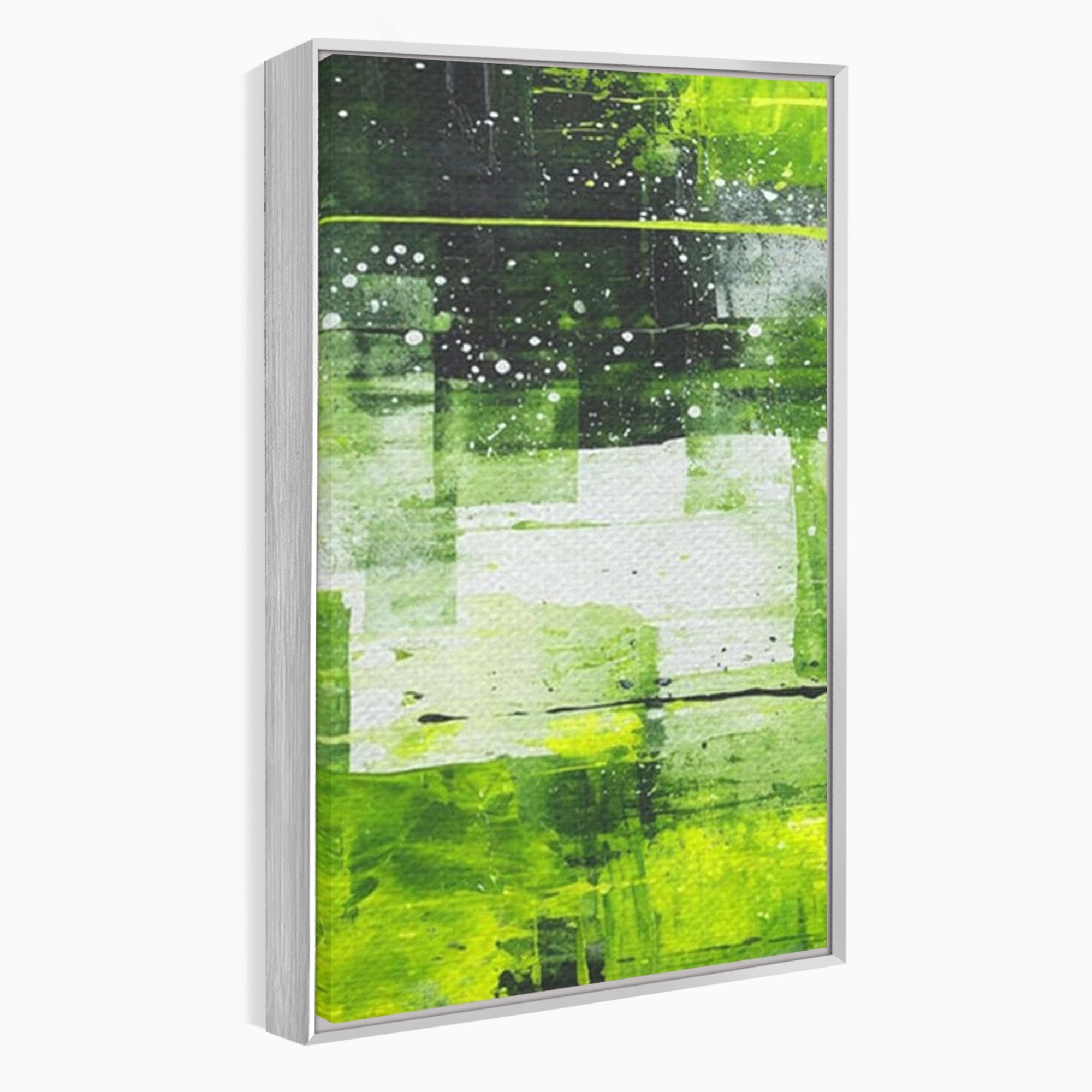 Set 2 Tablouri Canvas Premium LuxCanva® C2-1273, Puls vegetal, Geometrie, Verde, Organic, Armonie, Peisaj, Straturi, Prospetime, Abstract, Textura, Minimalism, Liniste, Spa, Birou, Living, Dormitor