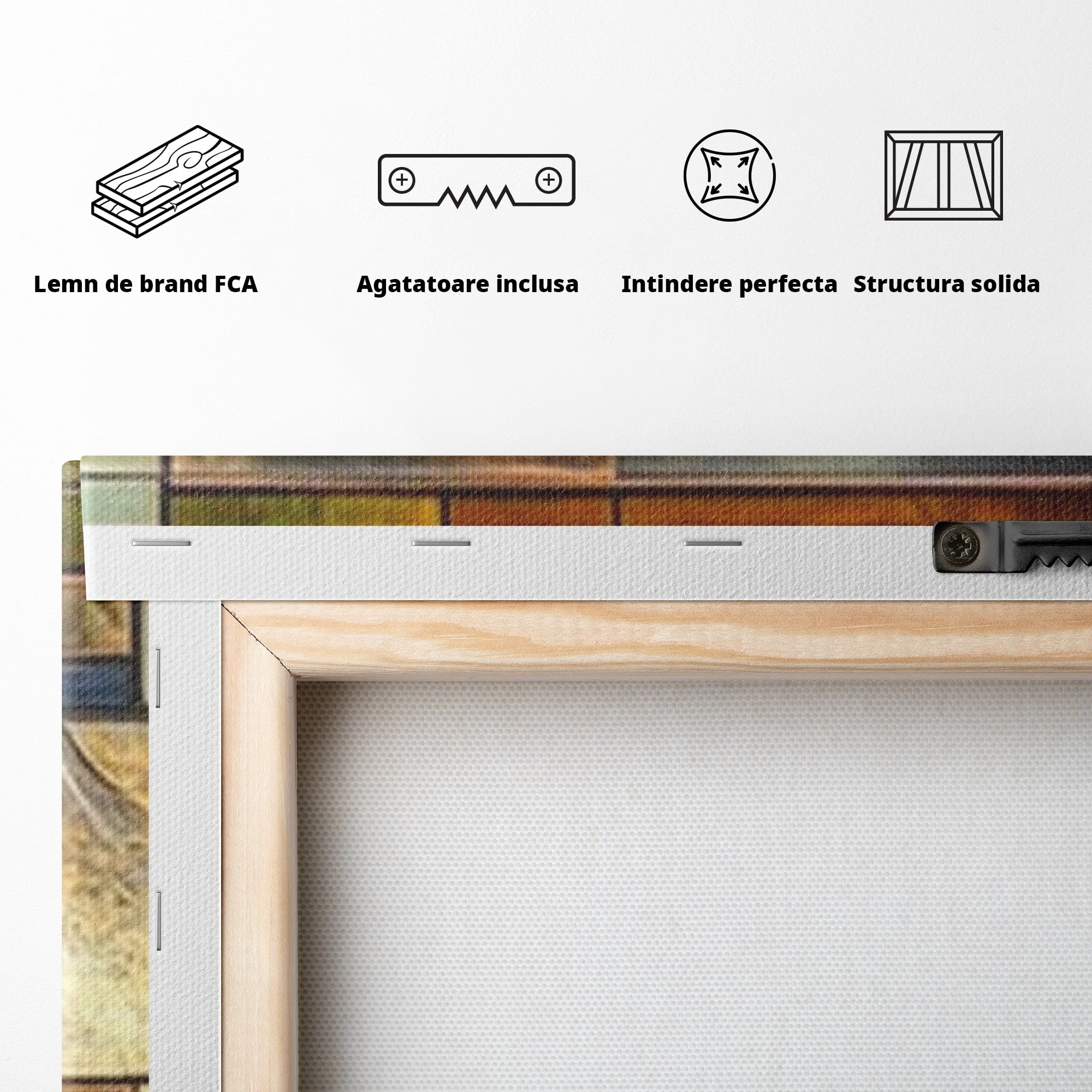 Set 2 Tablouri Canvas Premium LuxCanva® C2-1288, Orase Nevazute, Geometrie, Culori, Abstract, Aur, Turcoaz, Metal, Apa, Memorii, Liniste, Planuri, Timp, Harti, Fragment, Orizont, Birou, Living, Dormitor
