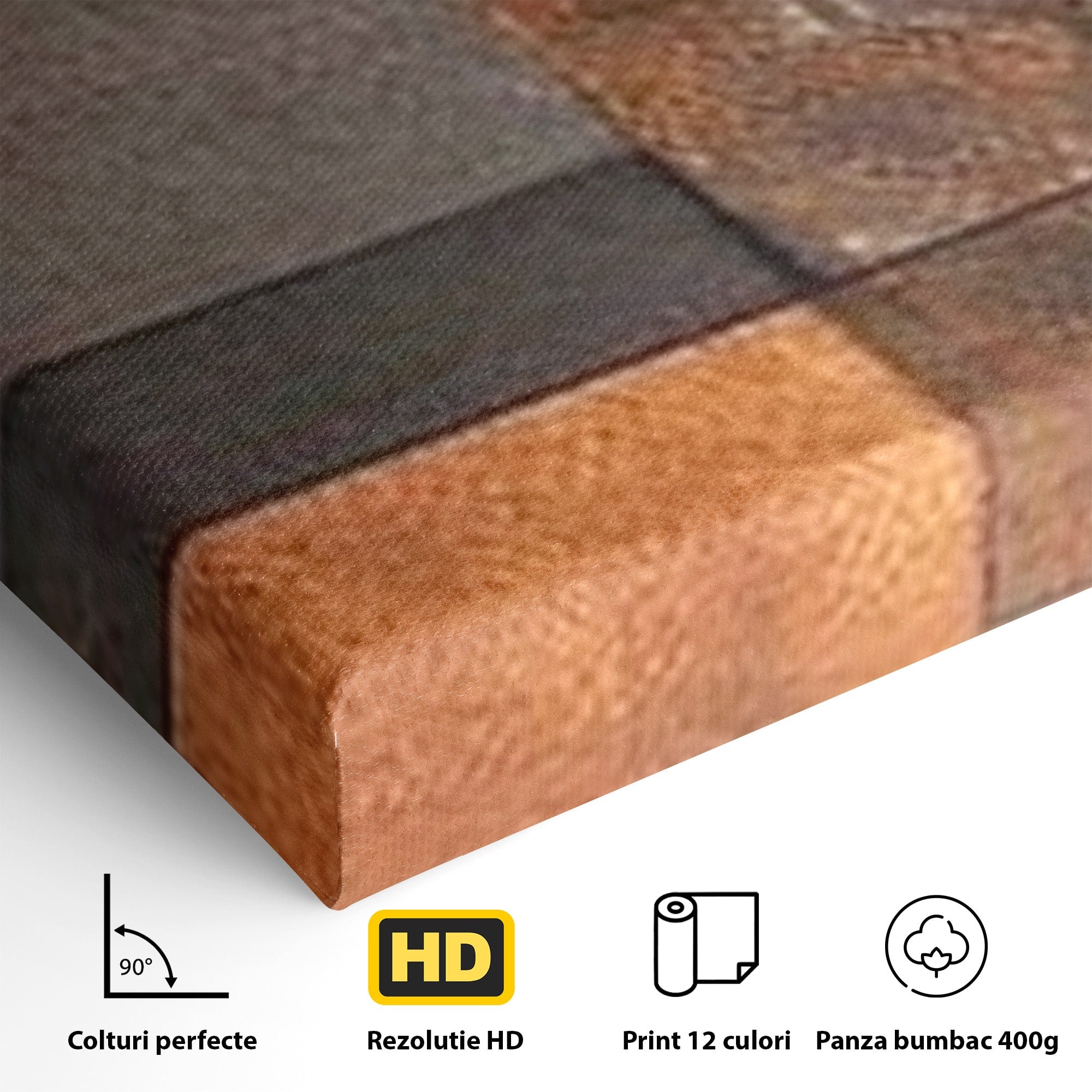 Set 2 Tablouri Canvas Premium LuxCanva® C2-1289, Memoria ruginii, Geometrie, Culori, Abstract, Aur, Industrial, Cupru, Metal, Fier, Zid, Cladire, Ruginiu, Forta, Fortareata, Lumina, Birou, Living, Dormitor