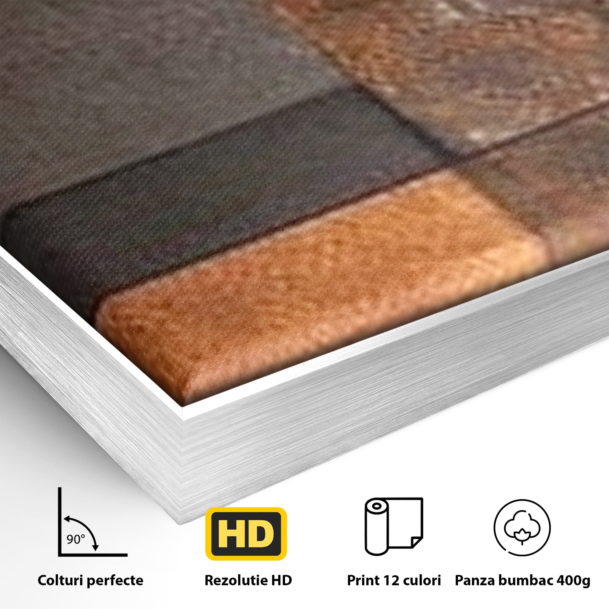 Set 2 Tablouri Canvas Premium LuxCanva® C2-1289, Memoria ruginii, Geometrie, Culori, Abstract, Aur, Industrial, Cupru, Metal, Fier, Zid, Cladire, Ruginiu, Forta, Fortareata, Lumina, Birou, Living, Dormitor