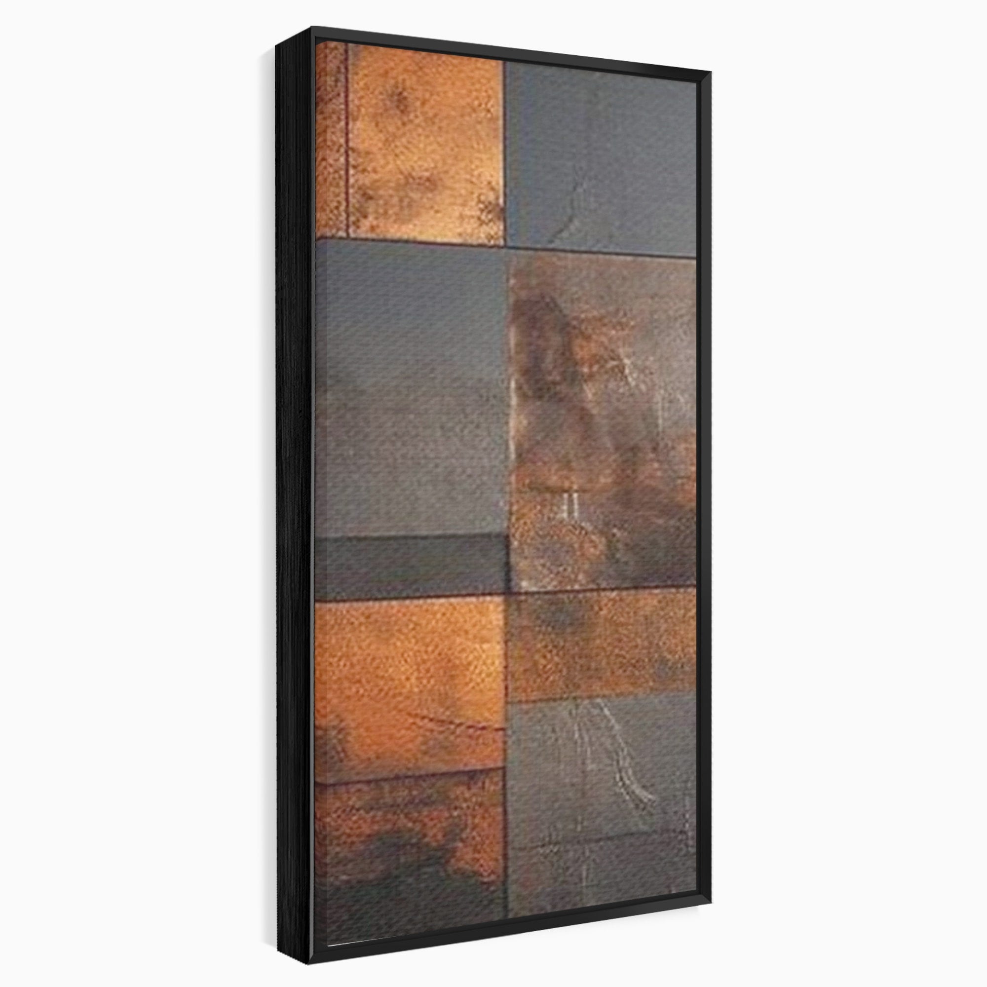 Set 2 Tablouri Canvas Premium LuxCanva® C2-1289, Memoria ruginii, Geometrie, Culori, Abstract, Aur, Industrial, Cupru, Metal, Fier, Zid, Cladire, Ruginiu, Forta, Fortareata, Lumina, Birou, Living, Dormitor