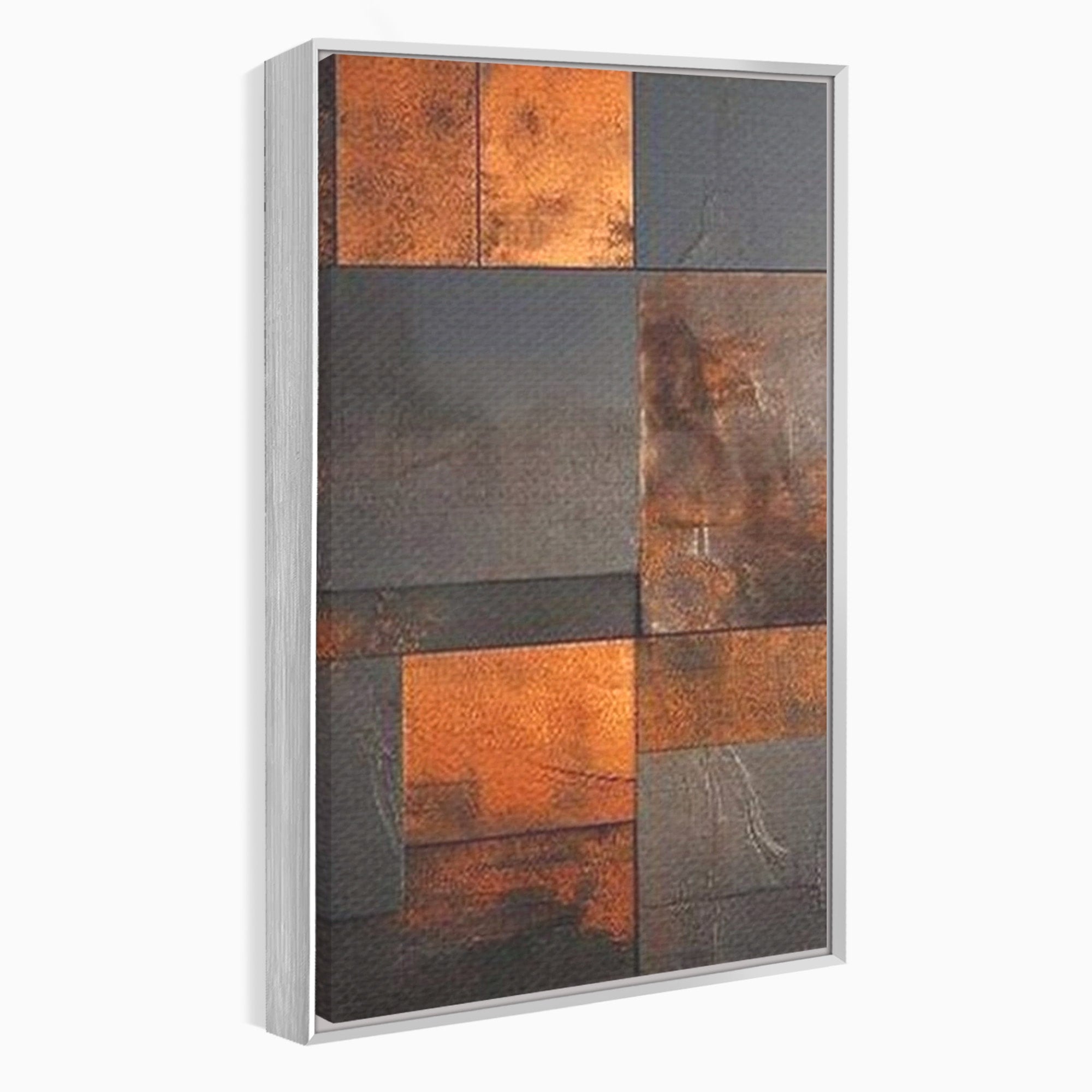 Set 2 Tablouri Canvas Premium LuxCanva® C2-1289, Memoria ruginii, Geometrie, Culori, Abstract, Aur, Industrial, Cupru, Metal, Fier, Zid, Cladire, Ruginiu, Forta, Fortareata, Lumina, Birou, Living, Dormitor