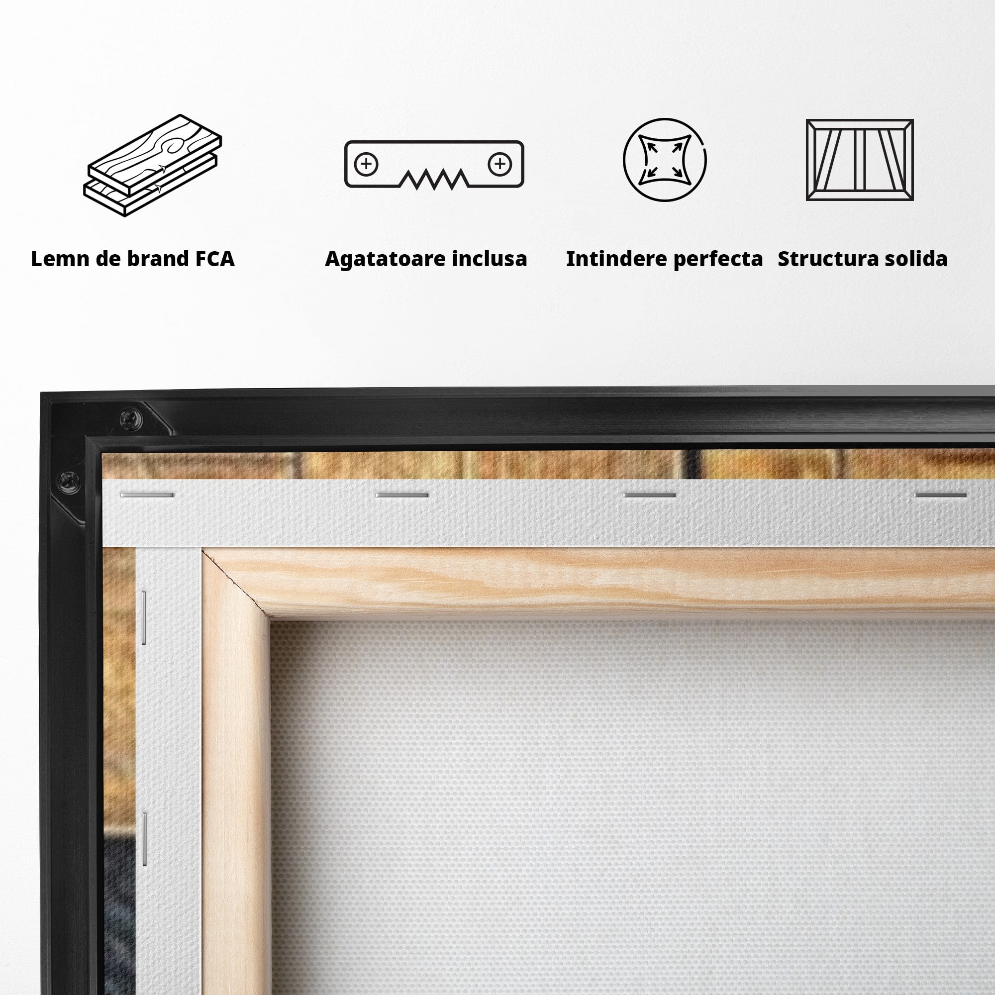 Set 2 Tablouri Canvas Premium LuxCanva® C2-1306, Ordinea pasiunii, Geometrie, Culori, Abstract, Auriu, Rosu, Negru, Minimalism, Design, Cerc, Labirint, Dorinta, Expozitie, Arta, Birou, Living, Dormitor