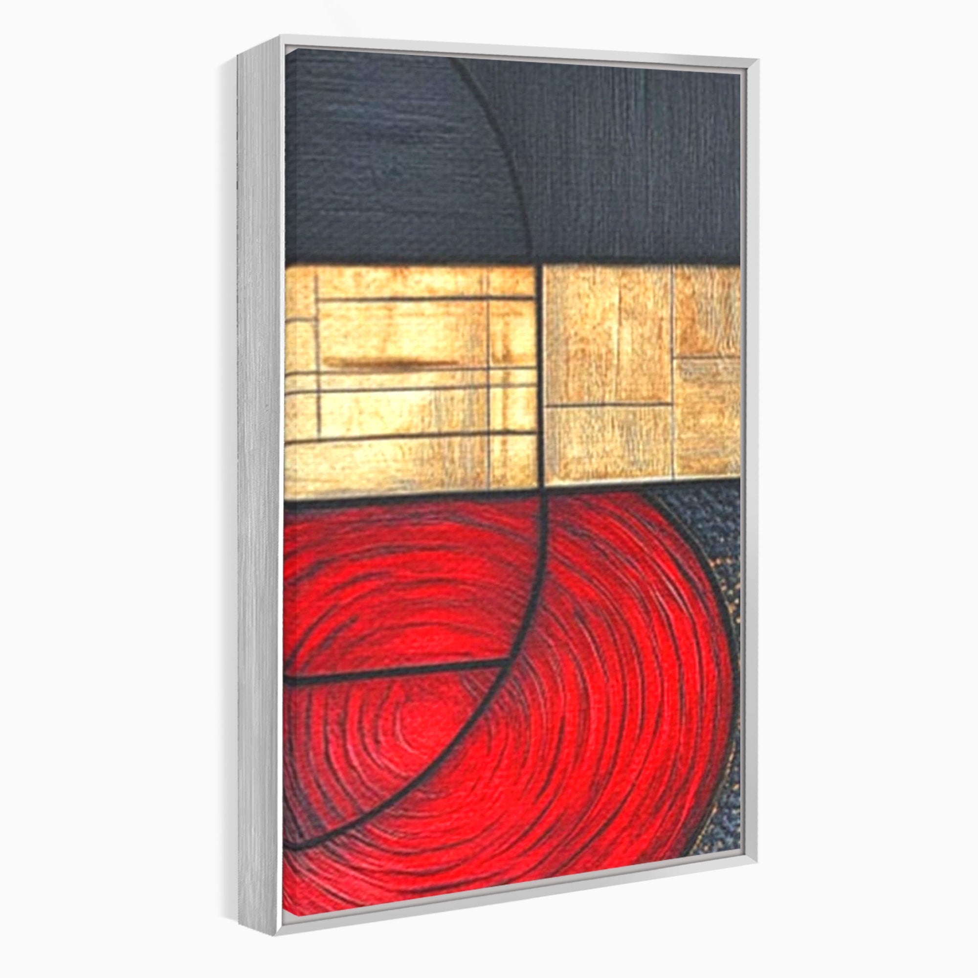 Set 2 Tablouri Canvas Premium LuxCanva® C2-1306, Ordinea pasiunii, Geometrie, Culori, Abstract, Auriu, Rosu, Negru, Minimalism, Design, Cerc, Labirint, Dorinta, Expozitie, Arta, Birou, Living, Dormitor