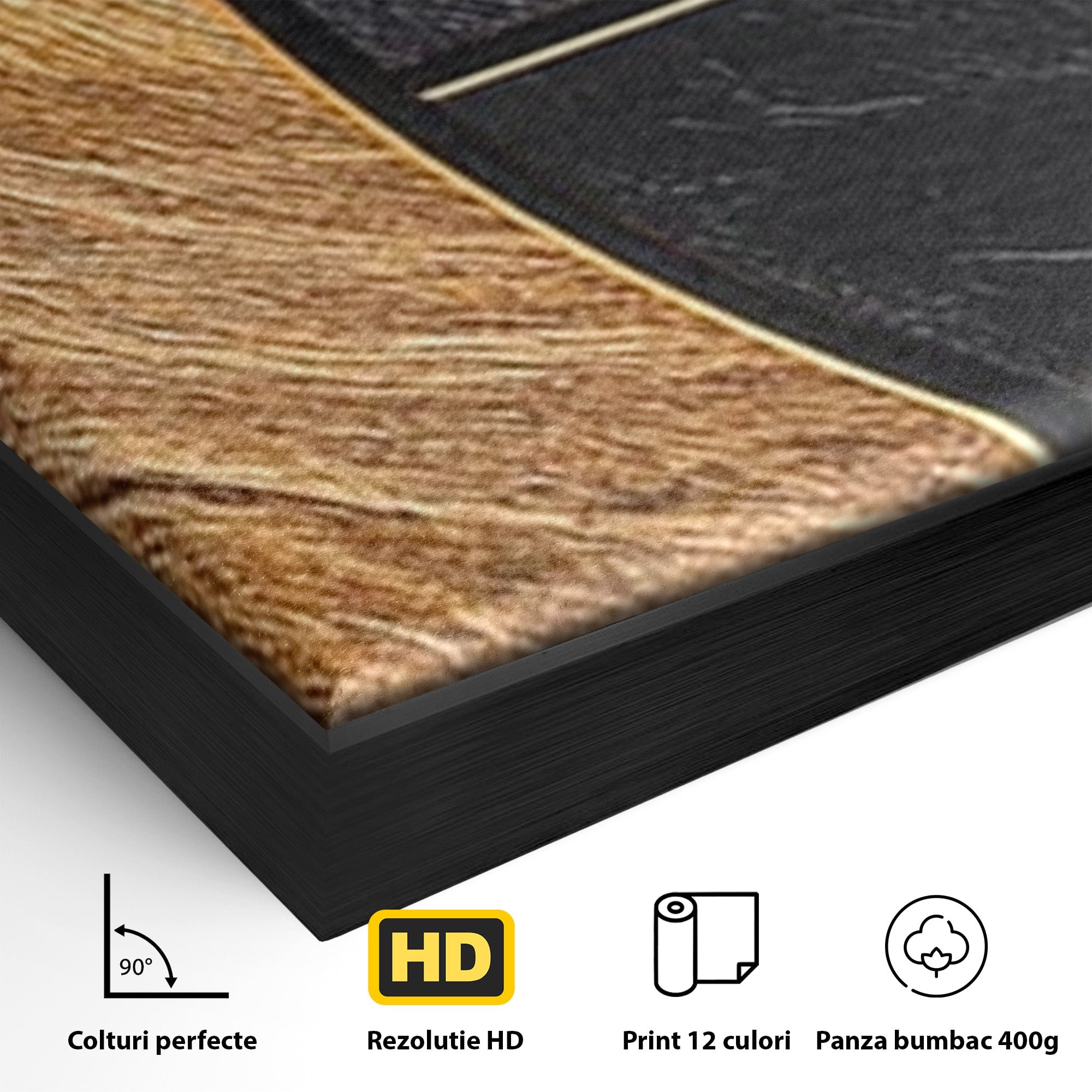 Set 2 Tablouri Canvas Premium LuxCanva® C2-1307, Aurul Noptii, Geometrie, Culori, Abstract, Auriu, Cerc, Arc, Linii, Rosu, Asimetrie, Colectie, Galerie, Expresiv, Premium, Visare, Birou, Living, Dormitor
