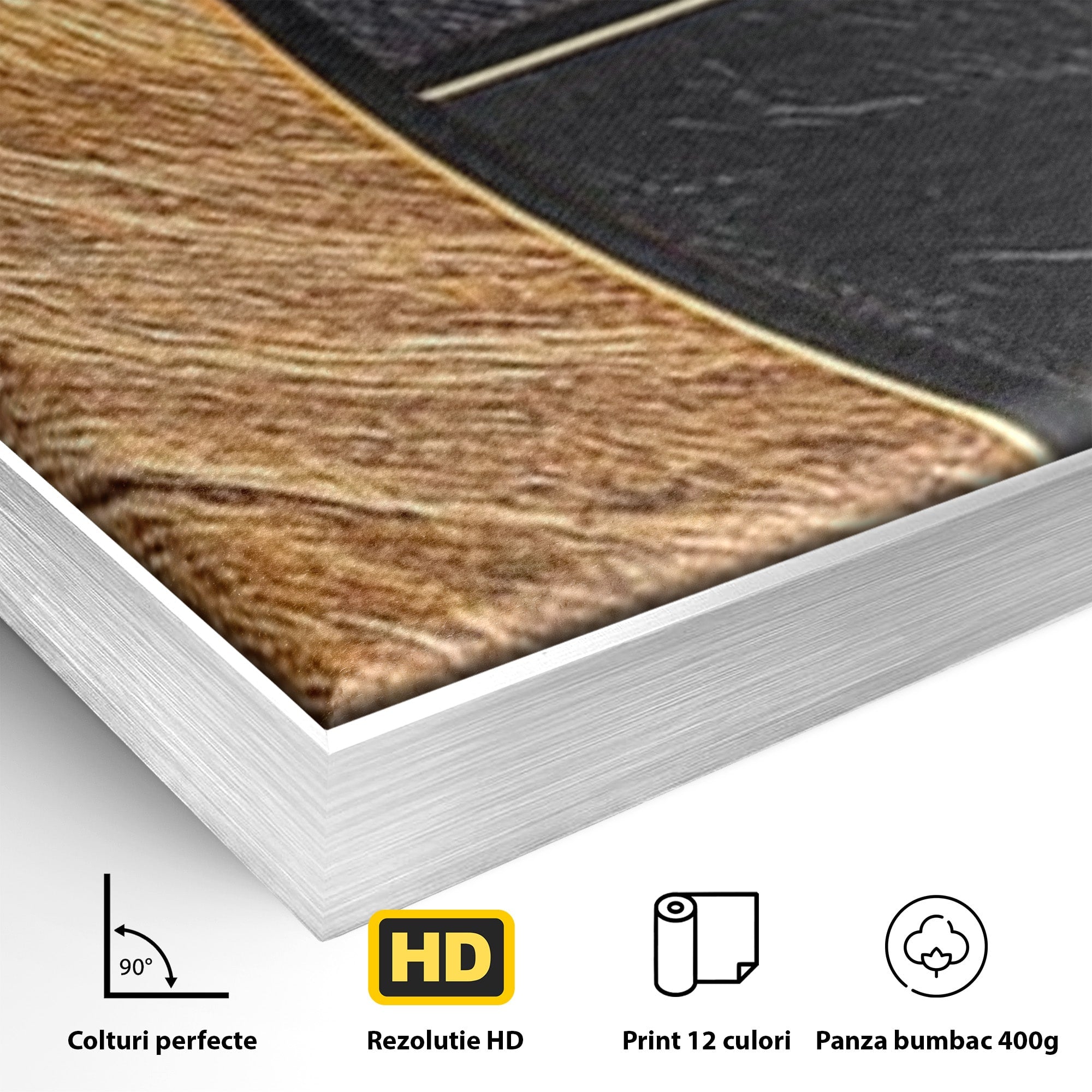 Set 2 Tablouri Canvas Premium LuxCanva® C2-1307, Aurul Noptii, Geometrie, Culori, Abstract, Auriu, Cerc, Arc, Linii, Rosu, Asimetrie, Colectie, Galerie, Expresiv, Premium, Visare, Birou, Living, Dormitor