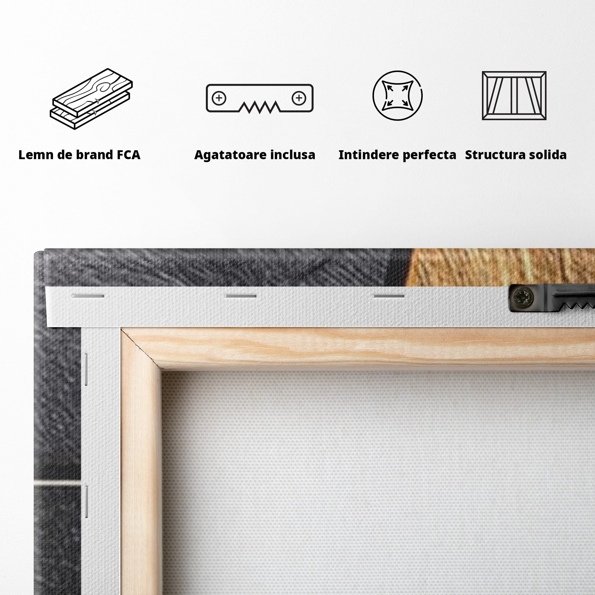 Set 2 Tablouri Canvas Premium LuxCanva® C2-1307, Aurul Noptii, Geometrie, Culori, Abstract, Auriu, Cerc, Arc, Linii, Rosu, Asimetrie, Colectie, Galerie, Expresiv, Premium, Visare, Birou, Living, Dormitor