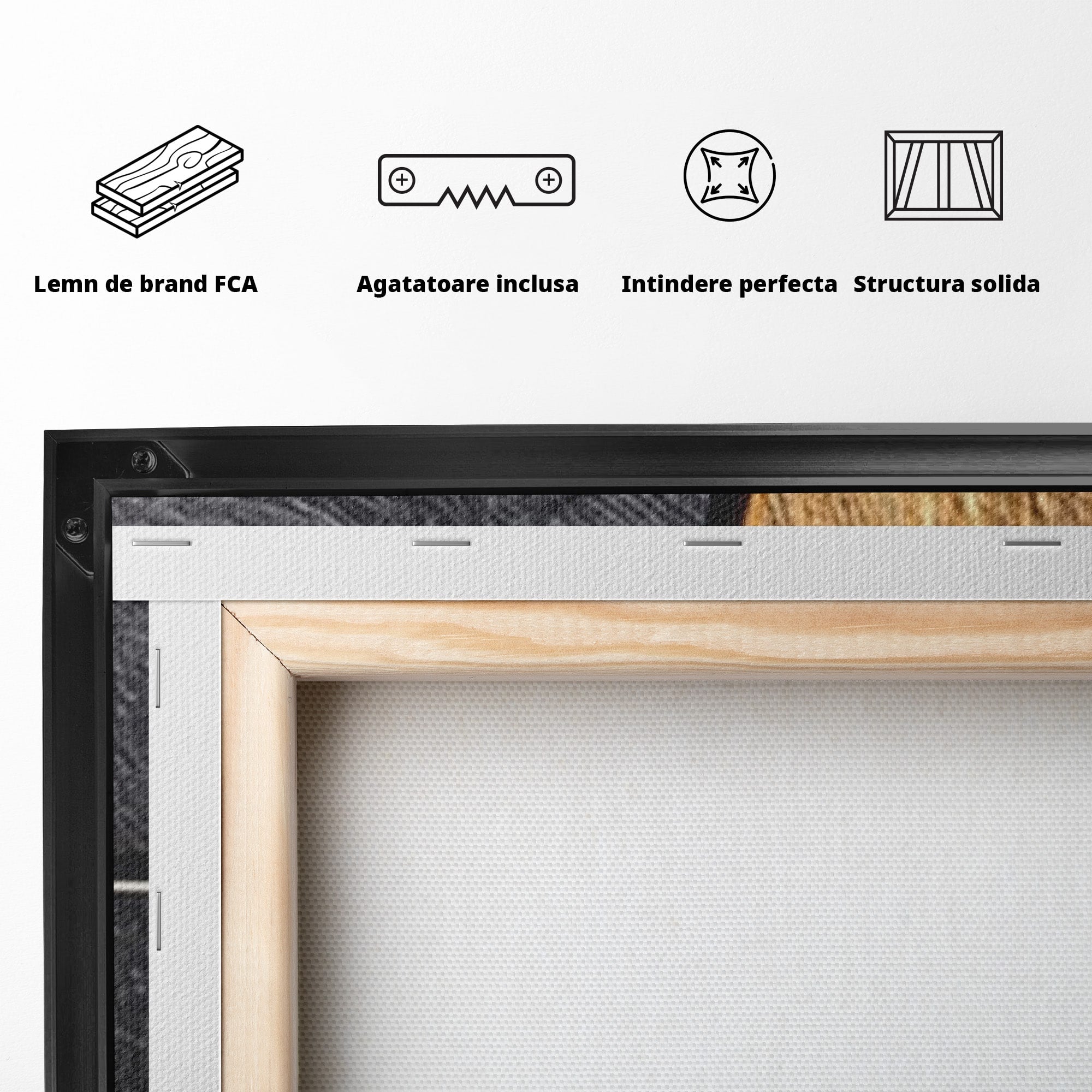 Set 2 Tablouri Canvas Premium LuxCanva® C2-1307, Aurul Noptii, Geometrie, Culori, Abstract, Auriu, Cerc, Arc, Linii, Rosu, Asimetrie, Colectie, Galerie, Expresiv, Premium, Visare, Birou, Living, Dormitor
