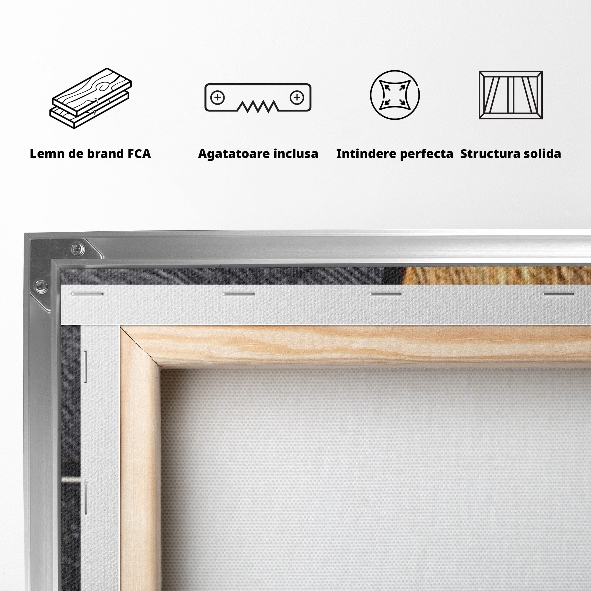 Set 2 Tablouri Canvas Premium LuxCanva® C2-1307, Aurul Noptii, Geometrie, Culori, Abstract, Auriu, Cerc, Arc, Linii, Rosu, Asimetrie, Colectie, Galerie, Expresiv, Premium, Visare, Birou, Living, Dormitor