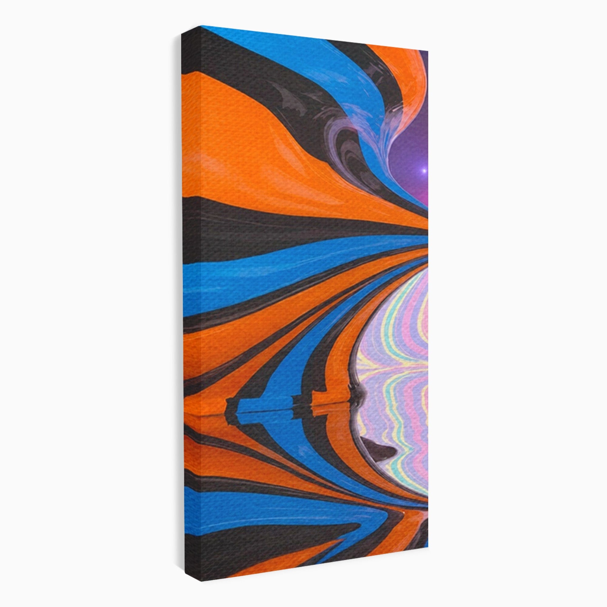 Set 2 Tablouri Canvas Premium LuxCanva® C2-1321, Universul Curcubeu, Abstract, Spatiu, Curcubeu, Living, Modern, Culori Vibrante