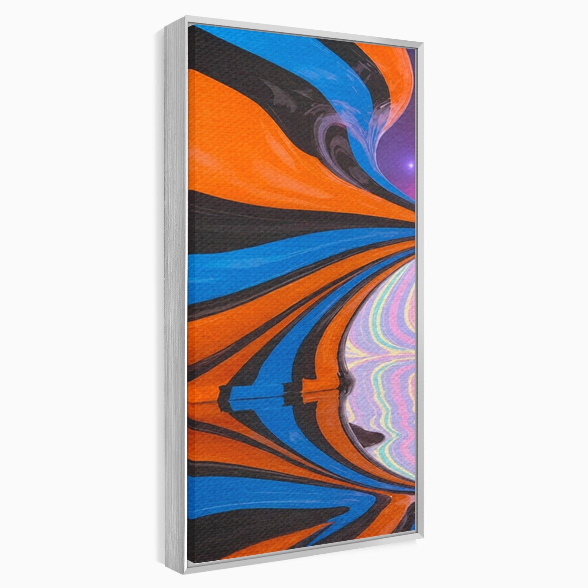 Set 2 Tablouri Canvas Premium LuxCanva® C2-1321, Universul Curcubeu, Abstract, Spatiu, Curcubeu, Living, Modern, Culori Vibrante