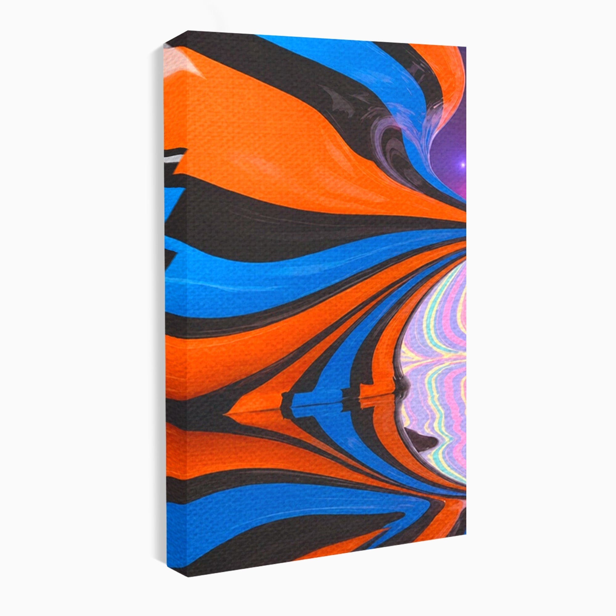 Set 2 Tablouri Canvas Premium LuxCanva® C2-1321, Universul Curcubeu, Abstract, Spatiu, Curcubeu, Living, Modern, Culori Vibrante