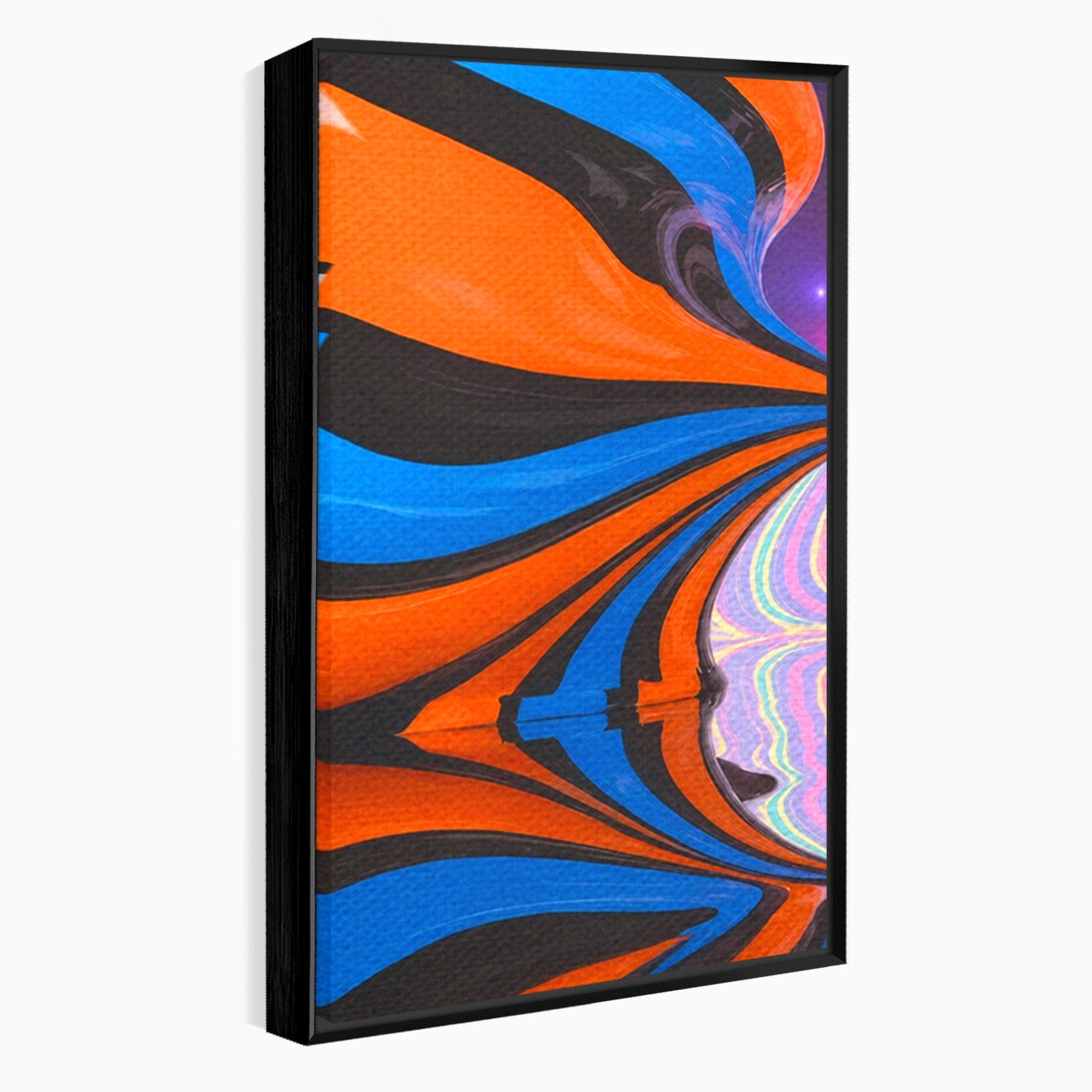Set 2 Tablouri Canvas Premium LuxCanva® C2-1321, Universul Curcubeu, Abstract, Spatiu, Curcubeu, Living, Modern, Culori Vibrante
