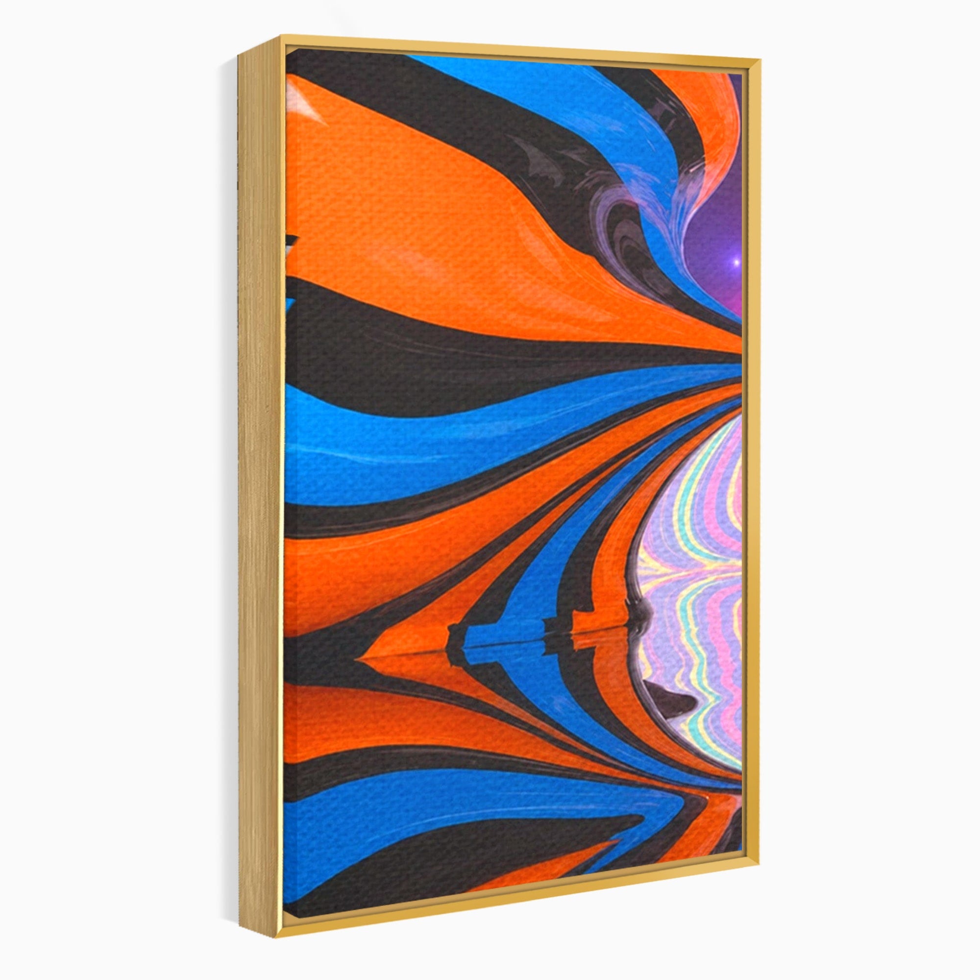 Set 2 Tablouri Canvas Premium LuxCanva® C2-1321, Universul Curcubeu, Abstract, Spatiu, Curcubeu, Living, Modern, Culori Vibrante