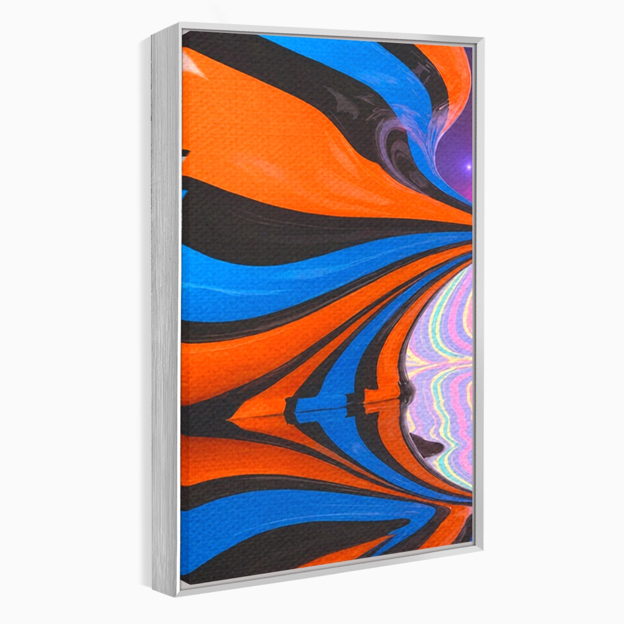 Set 2 Tablouri Canvas Premium LuxCanva® C2-1321, Universul Curcubeu, Abstract, Spatiu, Curcubeu, Living, Modern, Culori Vibrante