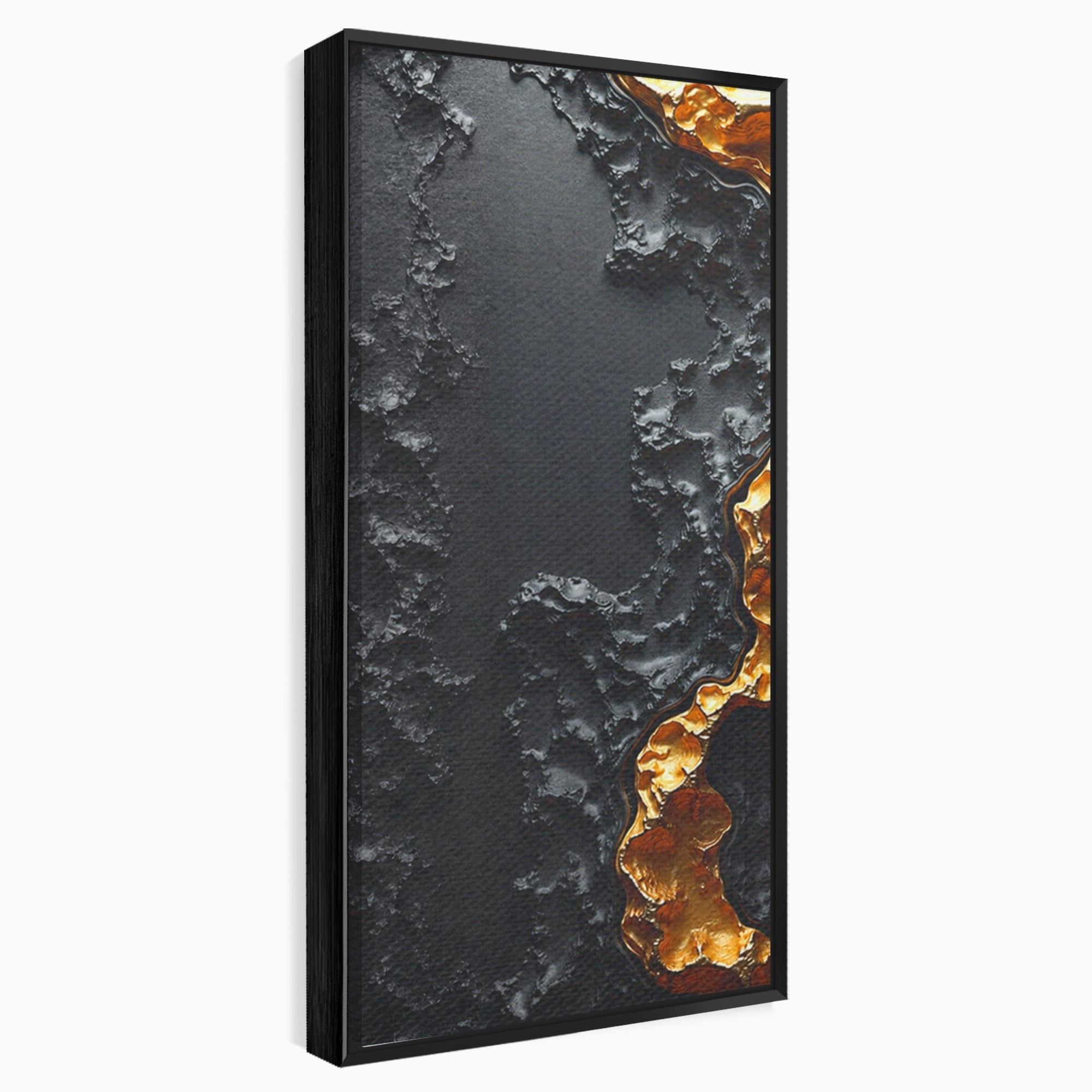Set 2 Tablouri Canvas Premium LuxCanva® C2-1331, Rau De Aur, Abstract, Textura, Modern, Birou, Eleganta, Culori Vibrante