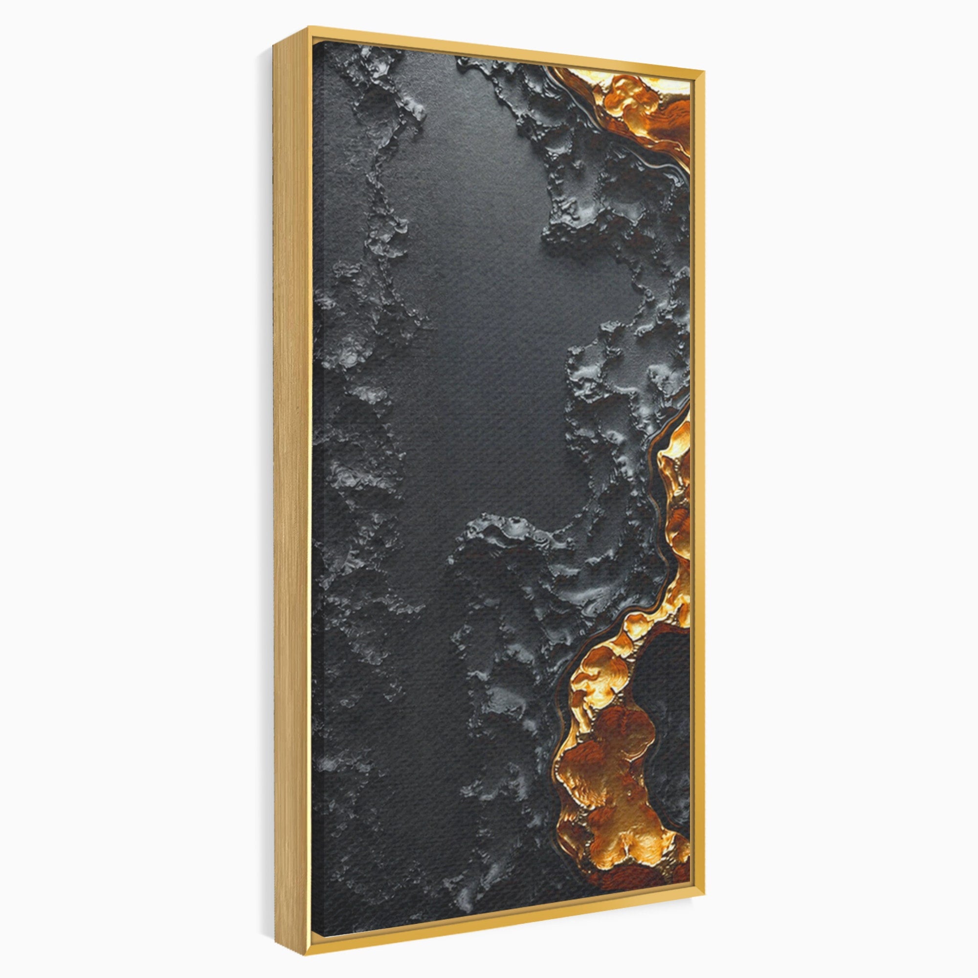 Set 2 Tablouri Canvas Premium LuxCanva® C2-1331, Rau De Aur, Abstract, Textura, Modern, Birou, Eleganta, Culori Vibrante