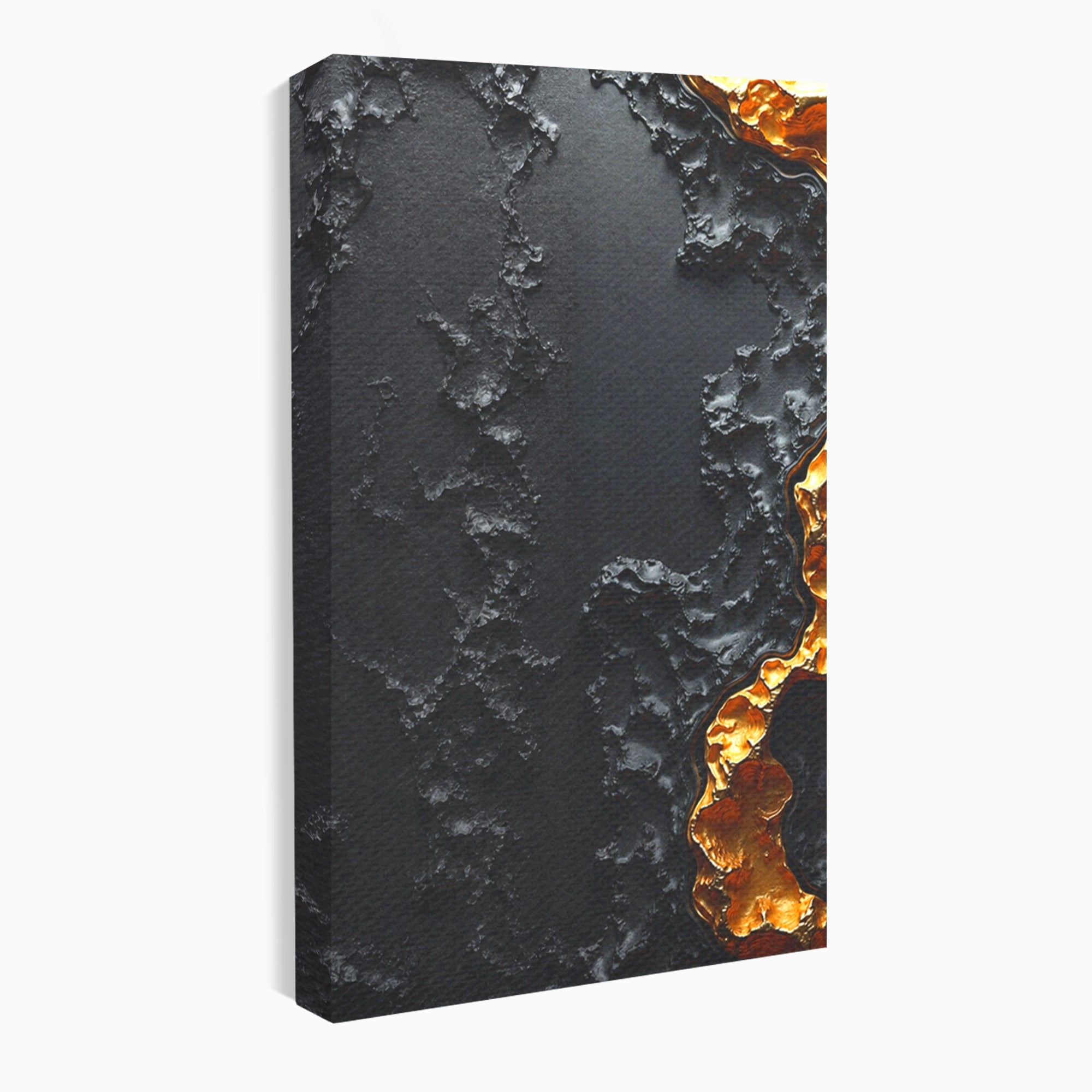 Set 2 Tablouri Canvas Premium LuxCanva® C2-1331, Rau De Aur, Abstract, Textura, Modern, Birou, Eleganta, Culori Vibrante