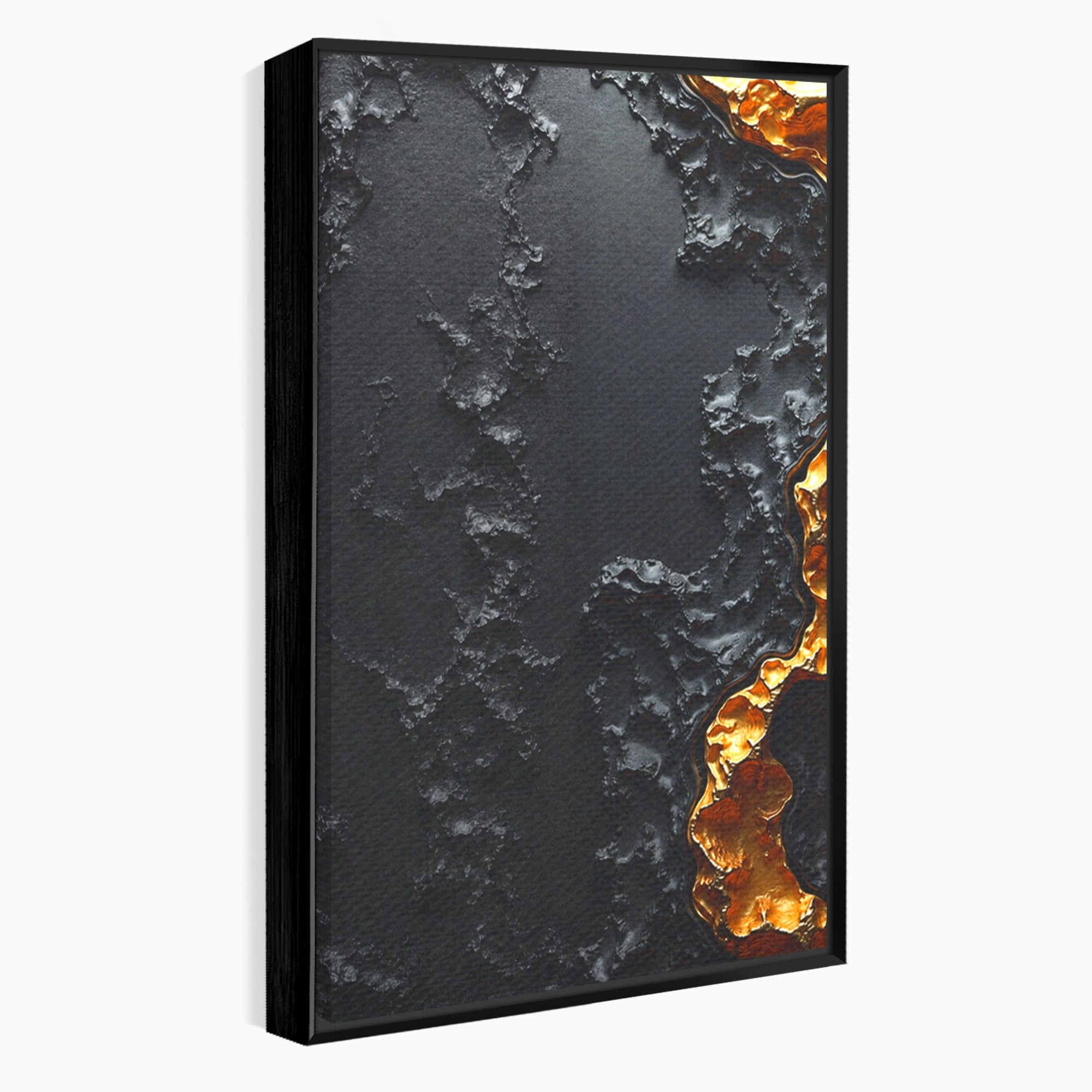 Set 2 Tablouri Canvas Premium LuxCanva® C2-1331, Rau De Aur, Abstract, Textura, Modern, Birou, Eleganta, Culori Vibrante