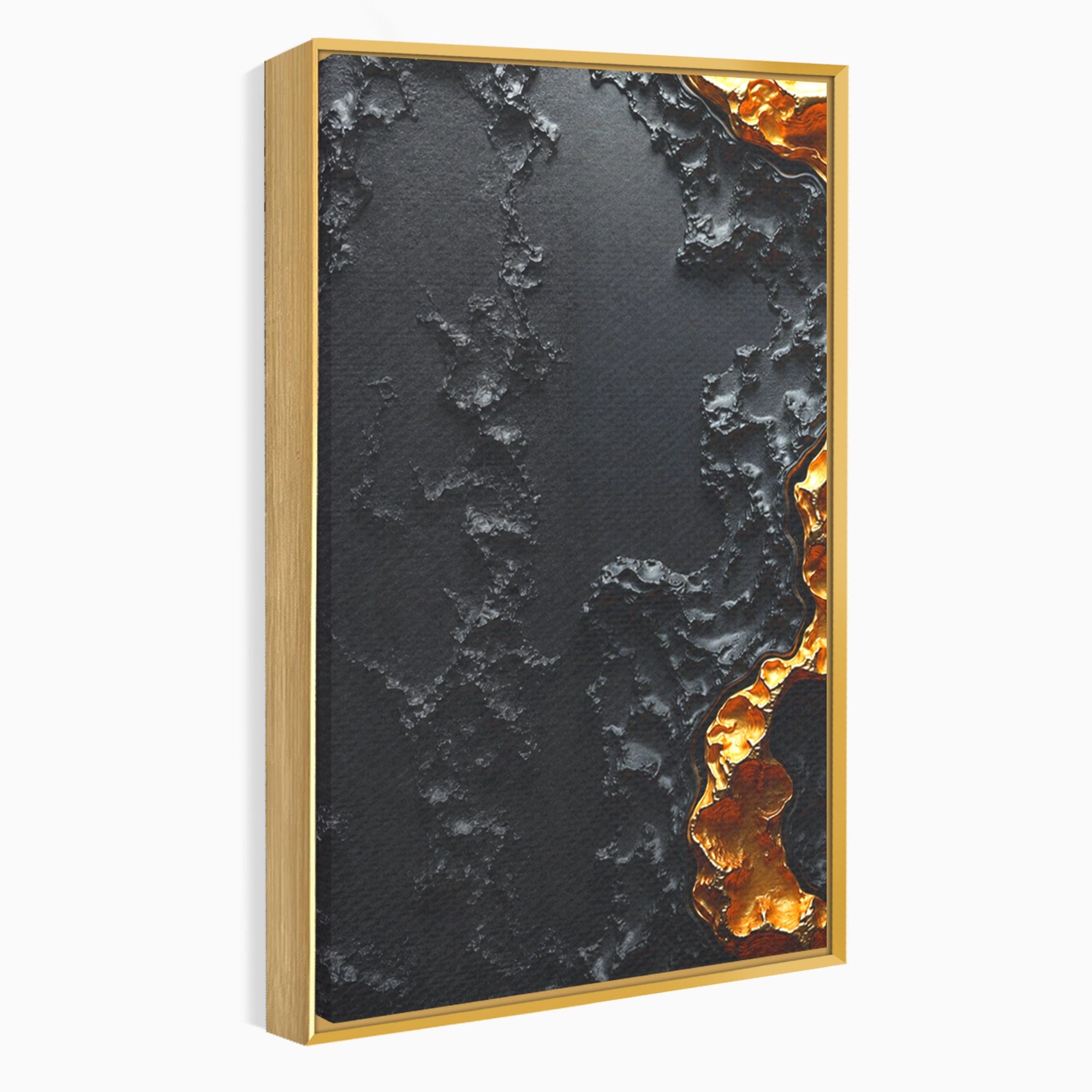 Set 2 Tablouri Canvas Premium LuxCanva® C2-1331, Rau De Aur, Abstract, Textura, Modern, Birou, Eleganta, Culori Vibrante