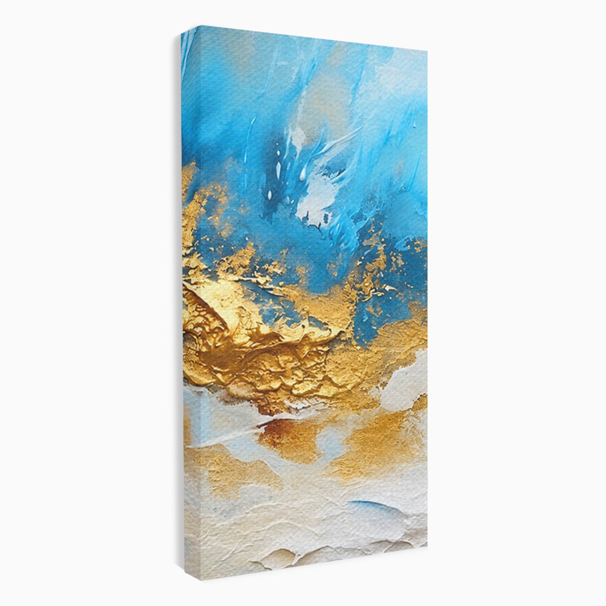 Set 2 Tablouri Canvas Premium LuxCanva® C2-1332, Abstractie Ceruleana, Abstractie, Textura, Modern, Birou, Living, Culori Vibrante
