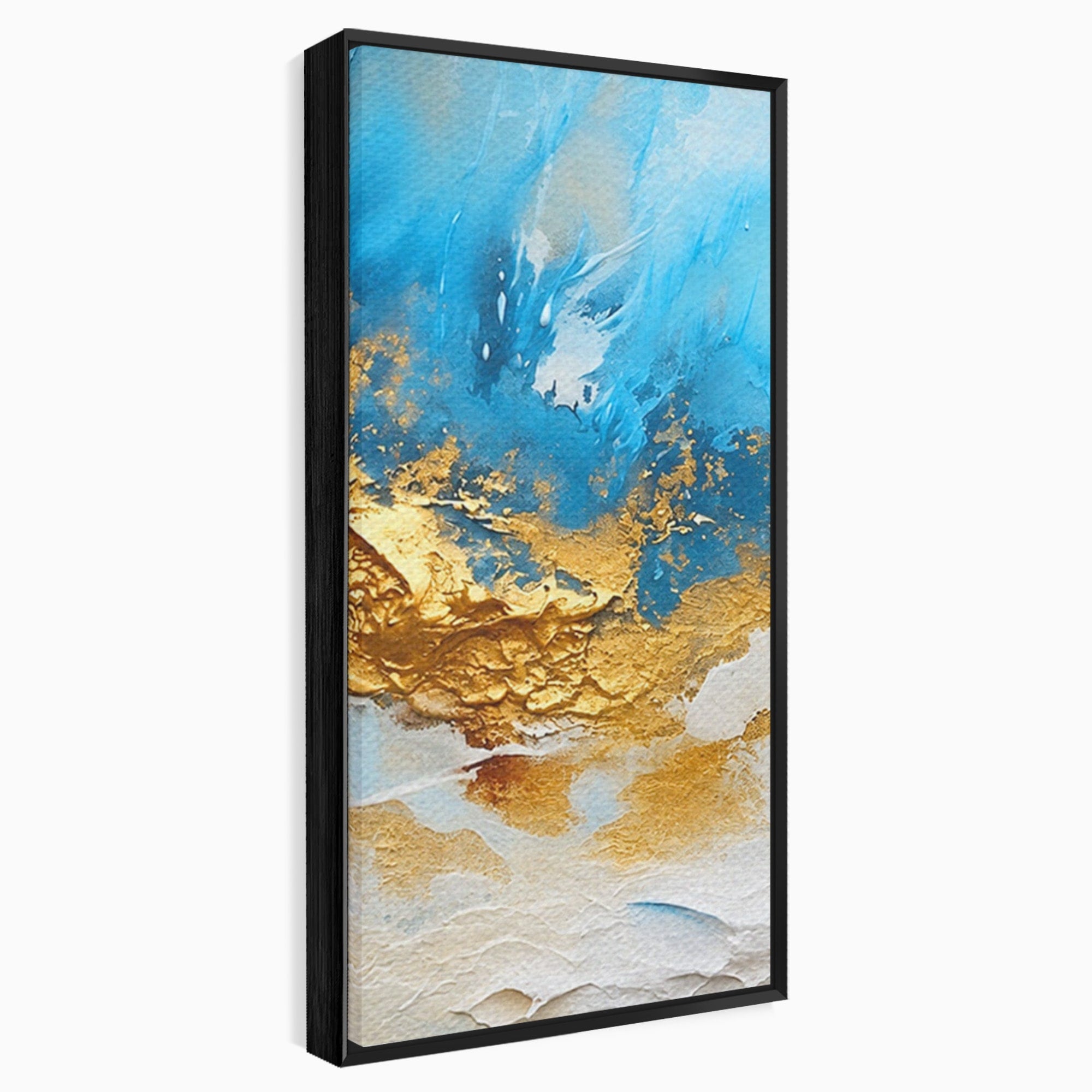 Set 2 Tablouri Canvas Premium LuxCanva® C2-1332, Abstractie Ceruleana, Abstractie, Textura, Modern, Birou, Living, Culori Vibrante