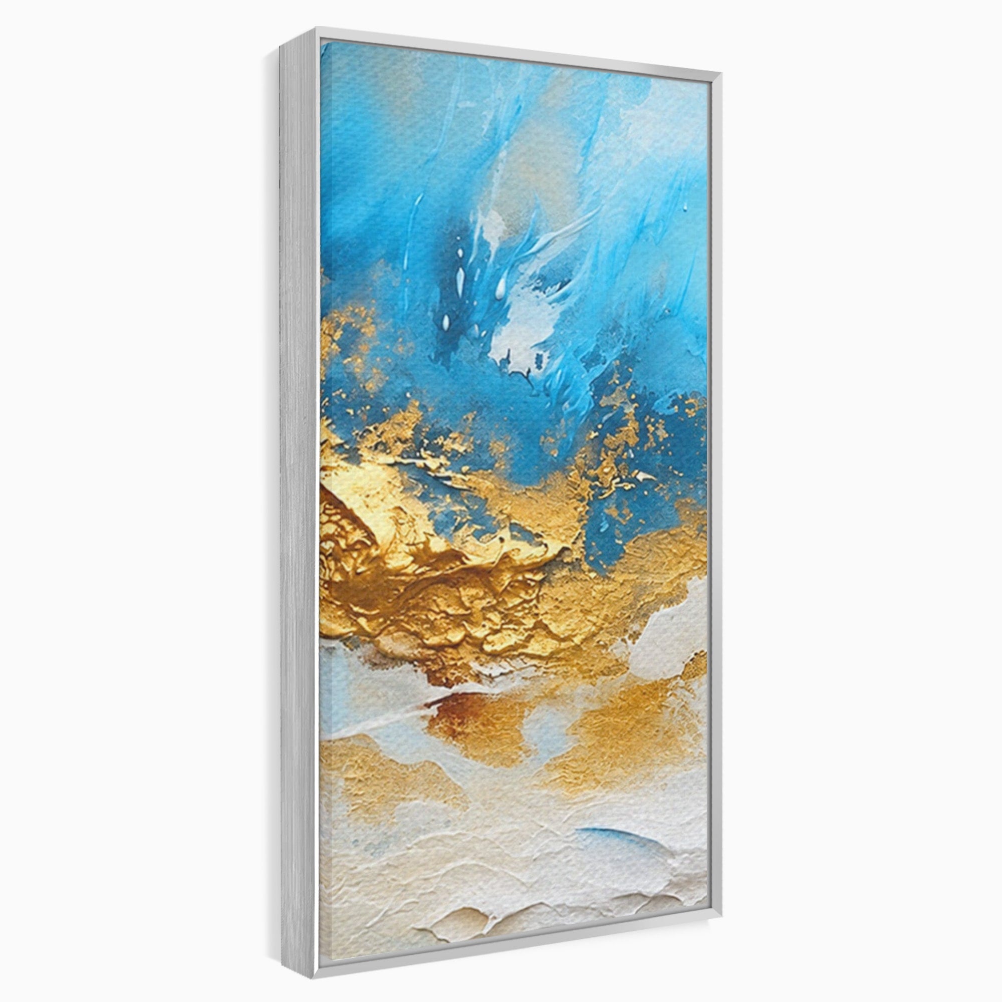 Set 2 Tablouri Canvas Premium LuxCanva® C2-1332, Abstractie Ceruleana, Abstractie, Textura, Modern, Birou, Living, Culori Vibrante
