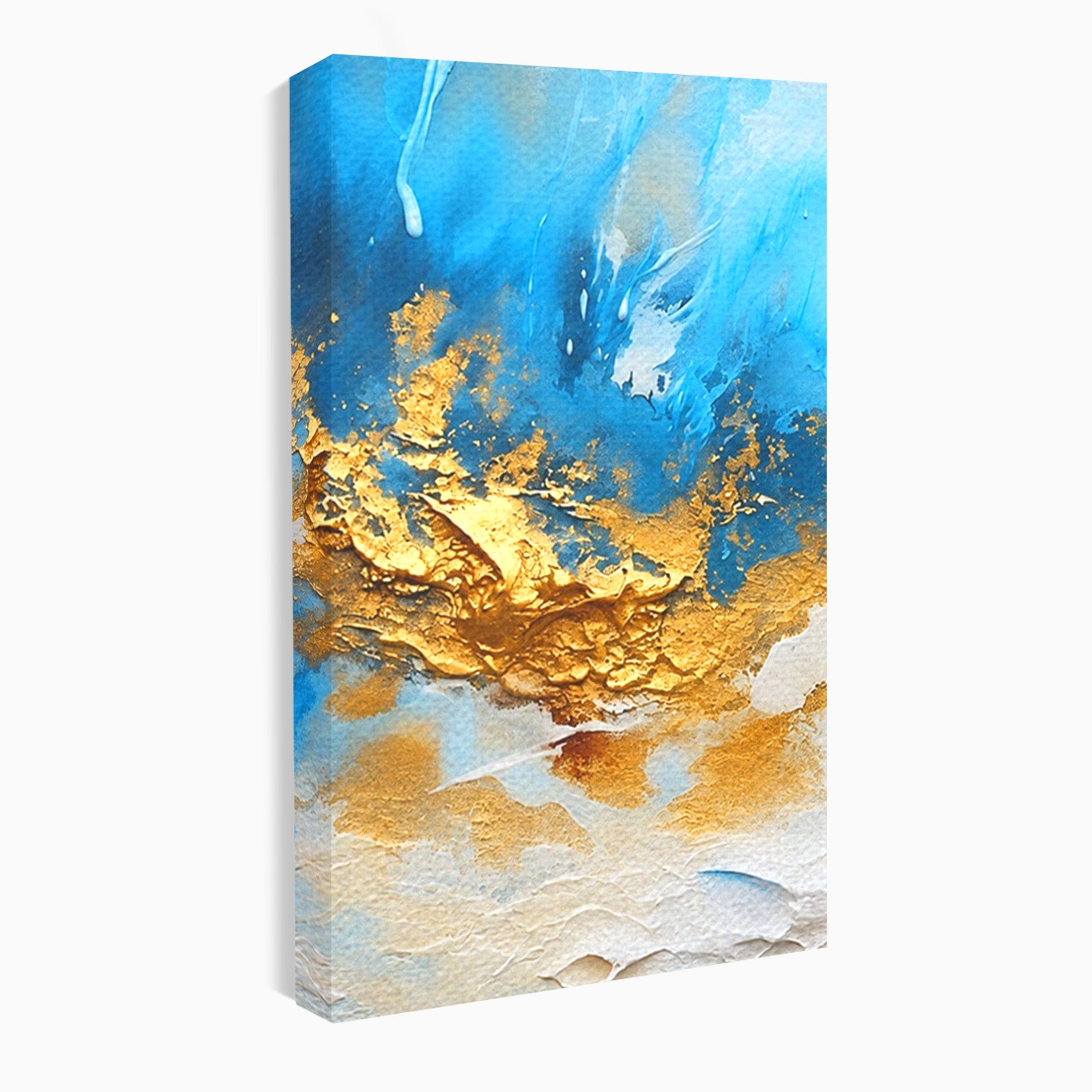 Set 2 Tablouri Canvas Premium LuxCanva® C2-1332, Abstractie Ceruleana, Abstractie, Textura, Modern, Birou, Living, Culori Vibrante