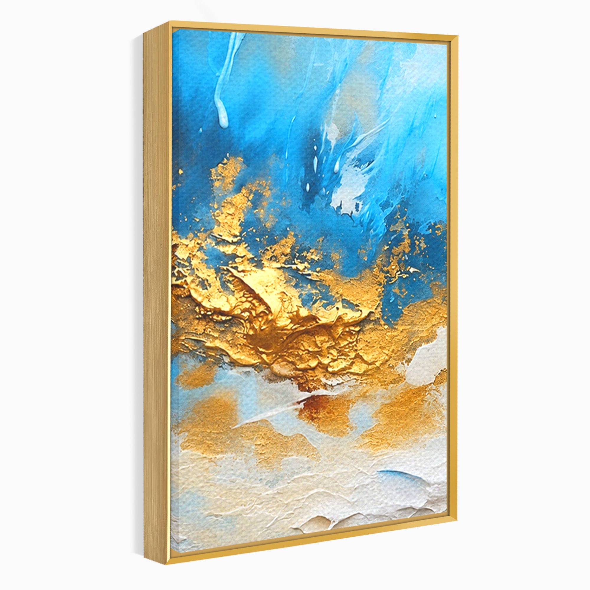 Set 2 Tablouri Canvas Premium LuxCanva® C2-1332, Abstractie Ceruleana, Abstractie, Textura, Modern, Birou, Living, Culori Vibrante