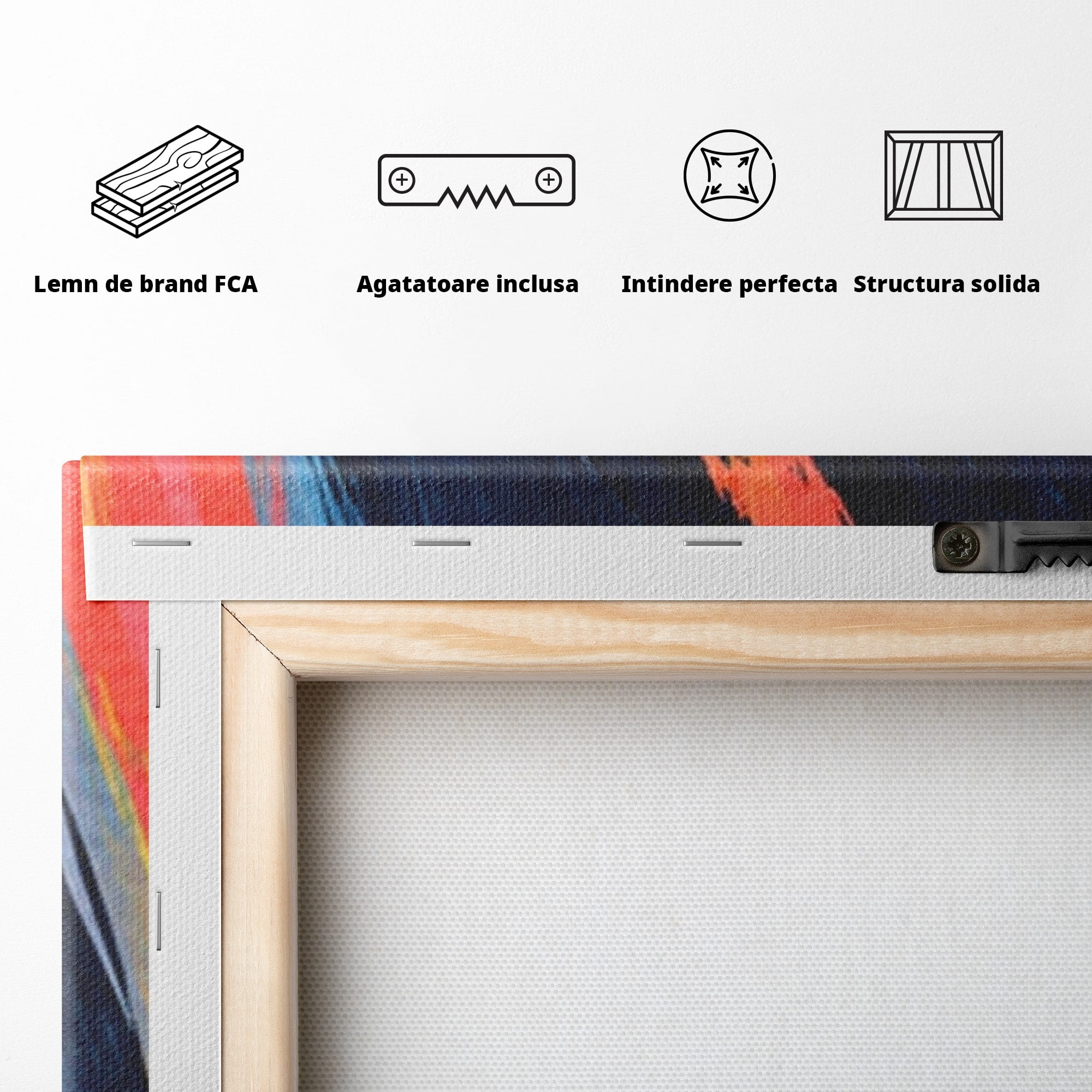 Set 2 Tablouri Canvas Premium LuxCanva® C2-1337, Abstract Dinamic, Abstract, Modern, Energetic, Living, Birou, Culori Vibrante