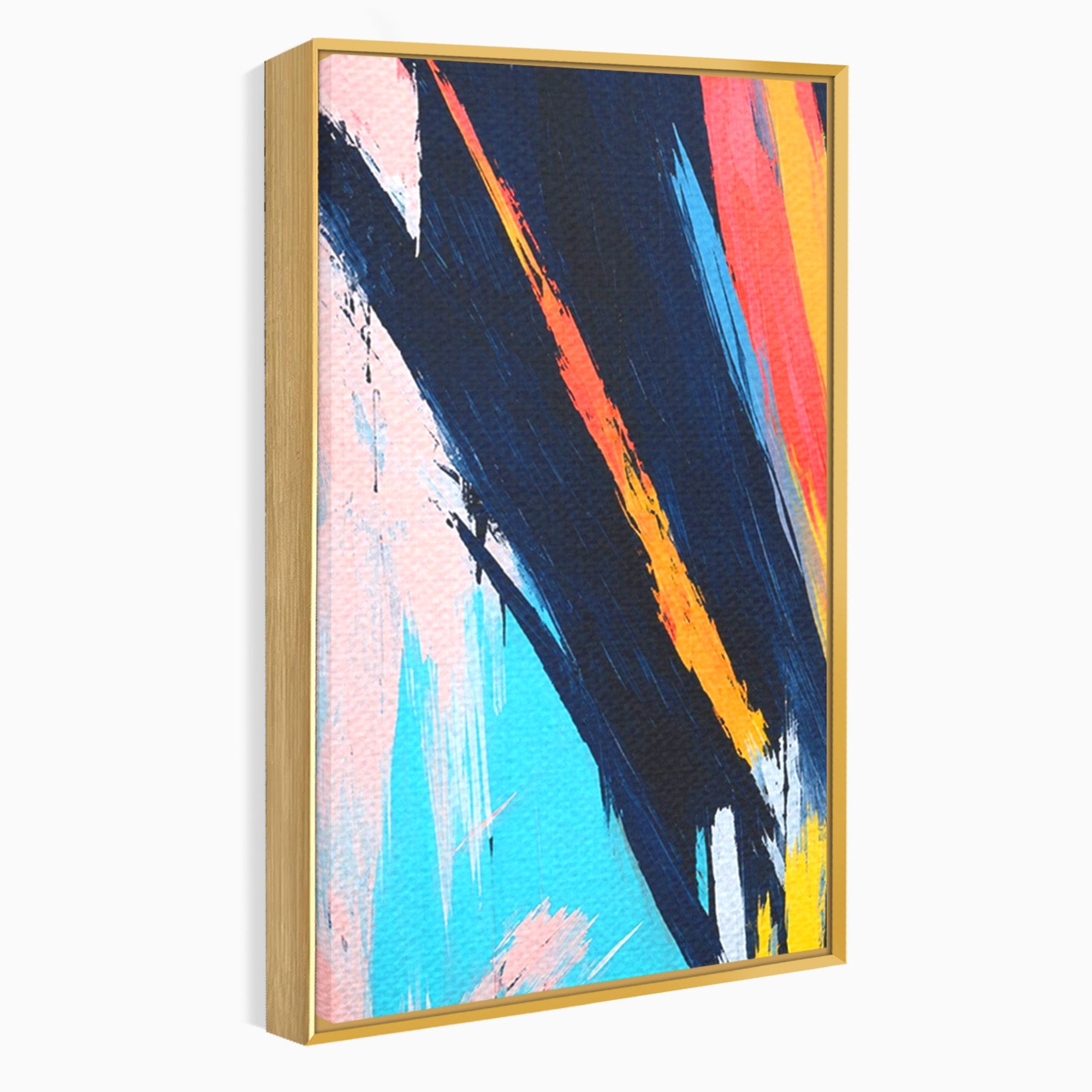 Set 2 Tablouri Canvas Premium LuxCanva® C2-1337, Abstract Dinamic, Abstract, Modern, Energetic, Living, Birou, Culori Vibrante