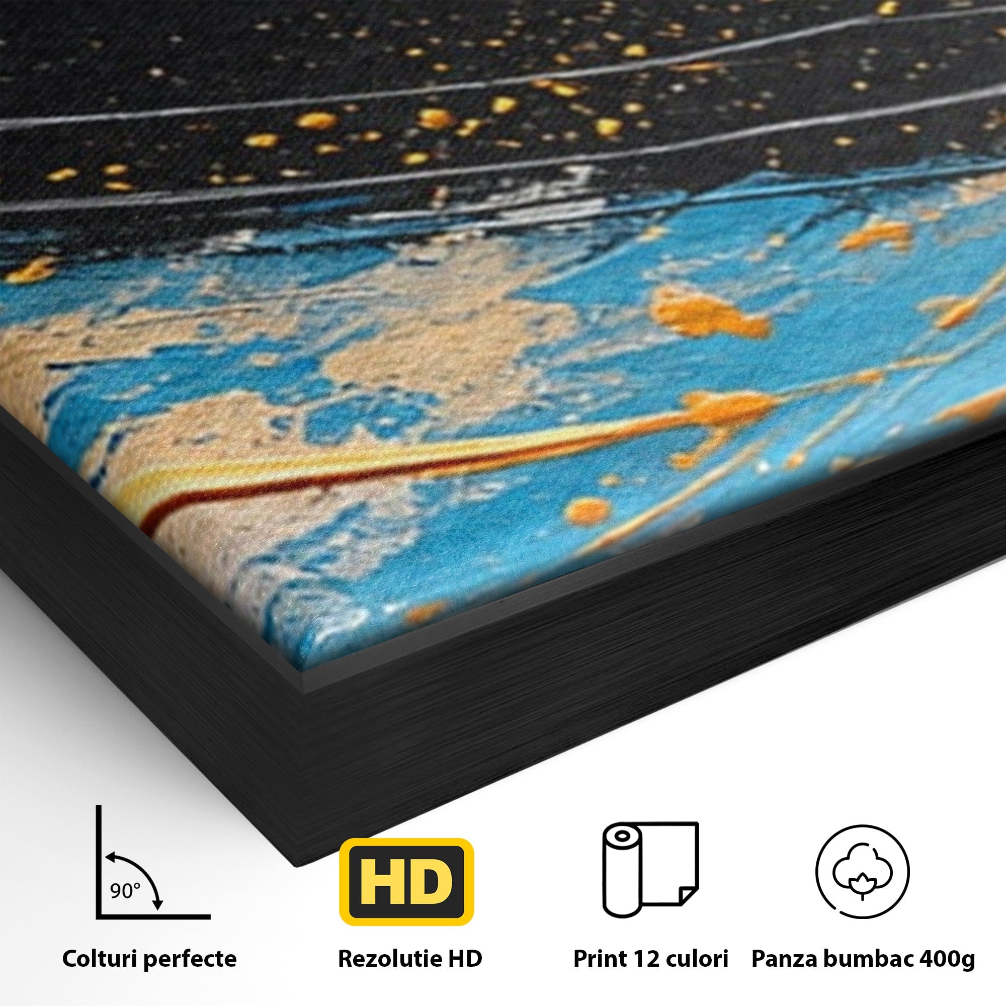 Set 2 Tablouri Canvas Premium LuxCanva® C2-1340, Vortex Abstract, Abstract, Modern, Dinamic, Energetic, Living, Birou, Culori Vibrante