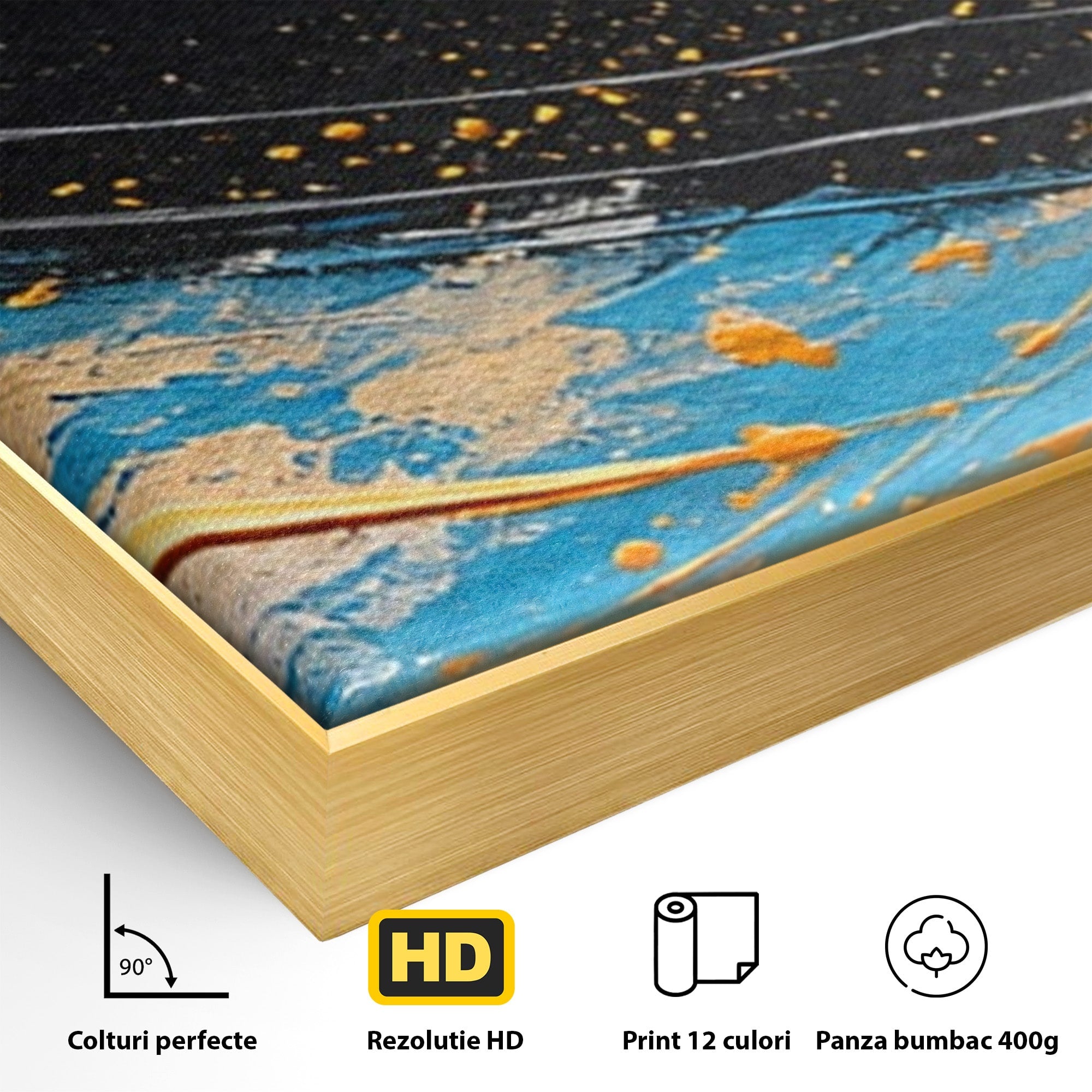 Set 2 Tablouri Canvas Premium LuxCanva® C2-1340, Vortex Abstract, Abstract, Modern, Dinamic, Energetic, Living, Birou, Culori Vibrante