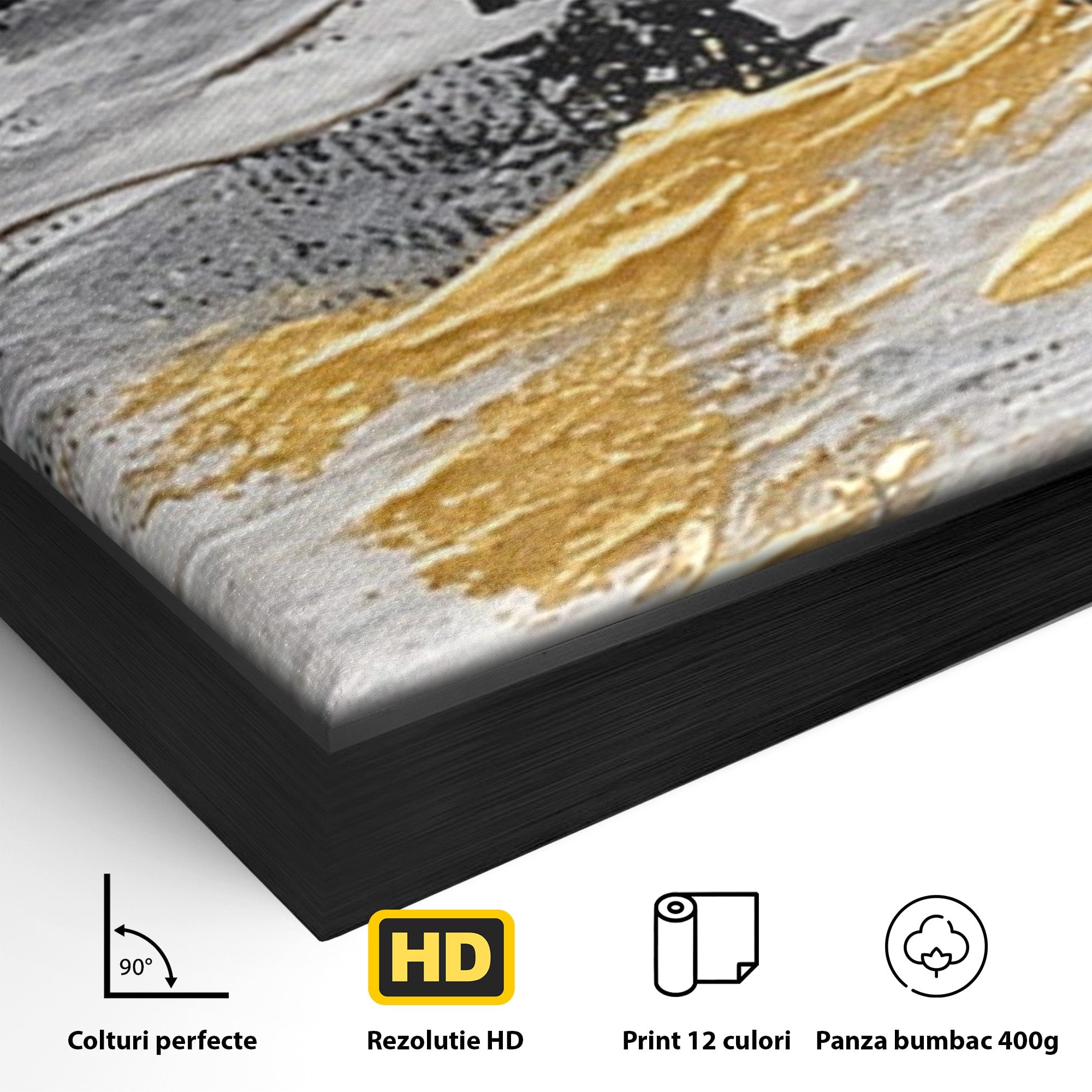 Set 2 Tablouri Canvas Premium LuxCanva® C2-1346, Valuri Abstractioniste, Abstractie, Textura, Modern, Eleganta, Living, Birou, Culori Vibrante