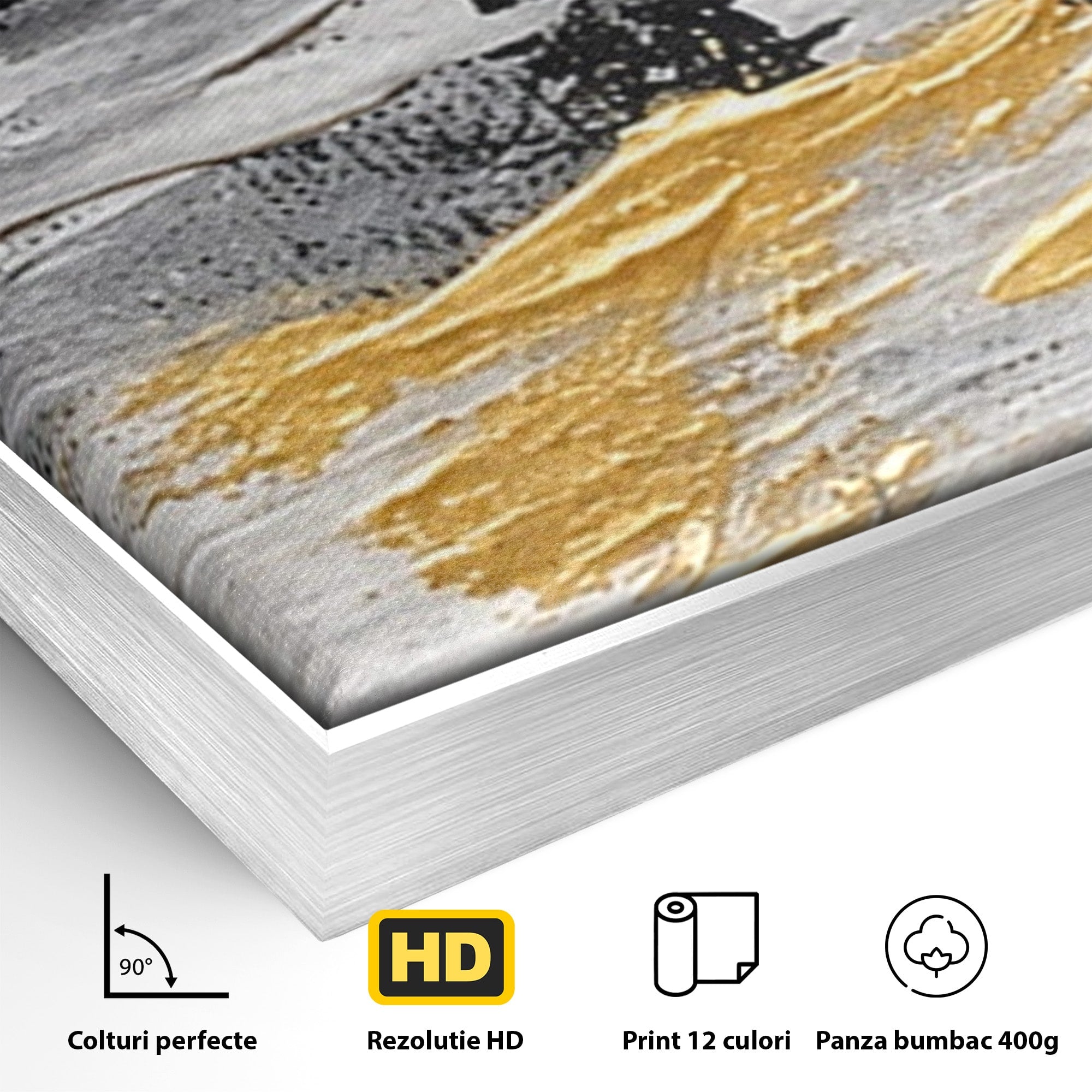 Set 2 Tablouri Canvas Premium LuxCanva® C2-1346, Valuri Abstractioniste, Abstractie, Textura, Modern, Eleganta, Living, Birou, Culori Vibrante