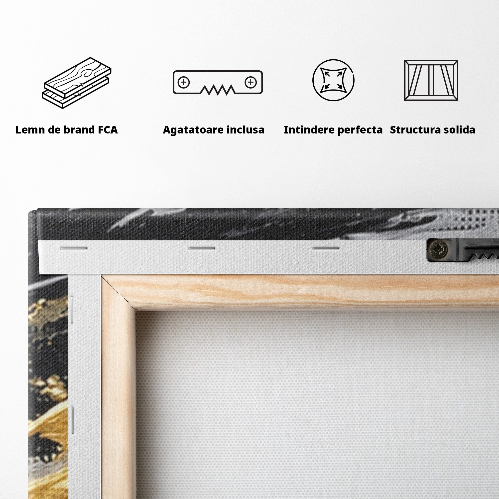 Set 2 Tablouri Canvas Premium LuxCanva® C2-1346, Valuri Abstractioniste, Abstractie, Textura, Modern, Eleganta, Living, Birou, Culori Vibrante
