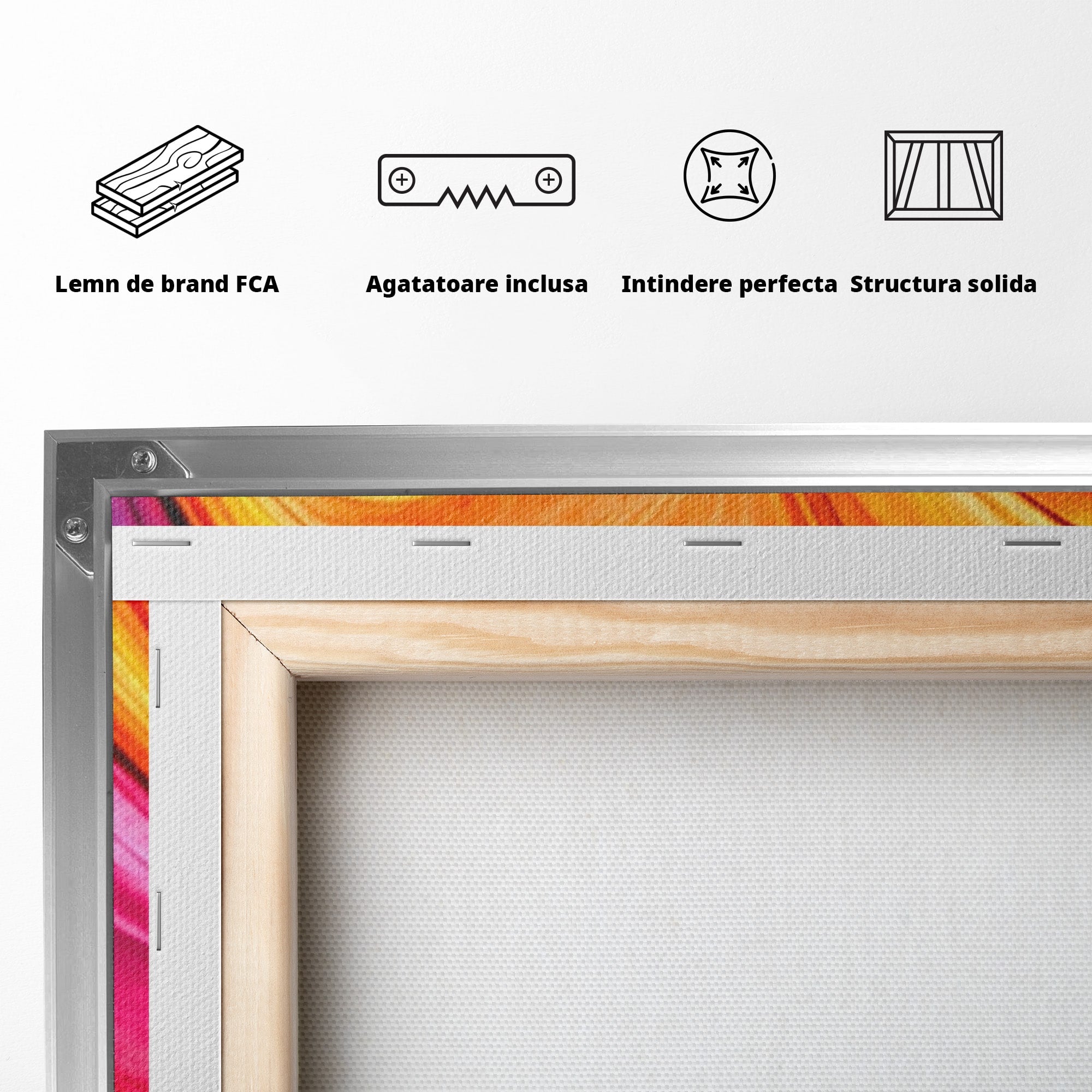 Set 2 Tablouri Canvas Premium LuxCanva® C2-1348, Vortexul Culorilor, Abstract, Culori, Vibrante, Arta, Living, Culori Vibrante