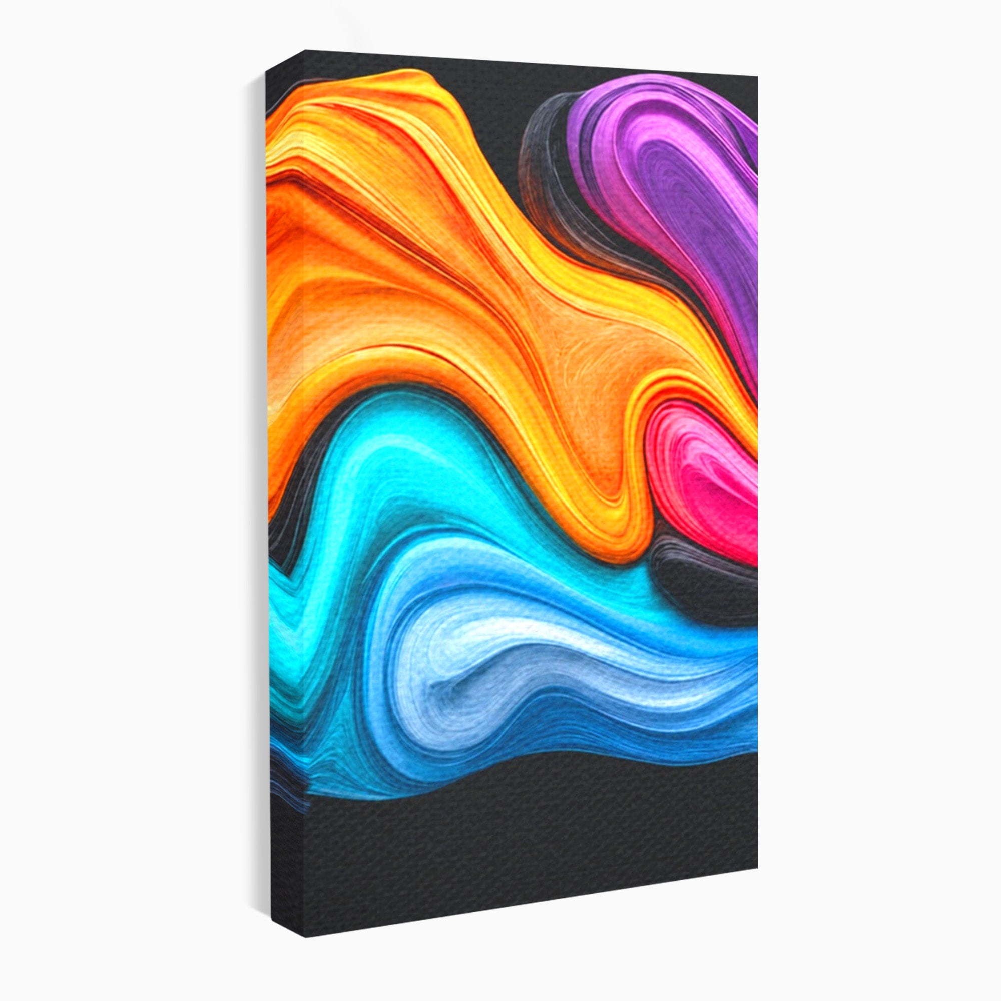 Set 2 Tablouri Canvas Premium LuxCanva® C2-1348, Vortexul Culorilor, Abstract, Culori, Vibrante, Arta, Living, Culori Vibrante