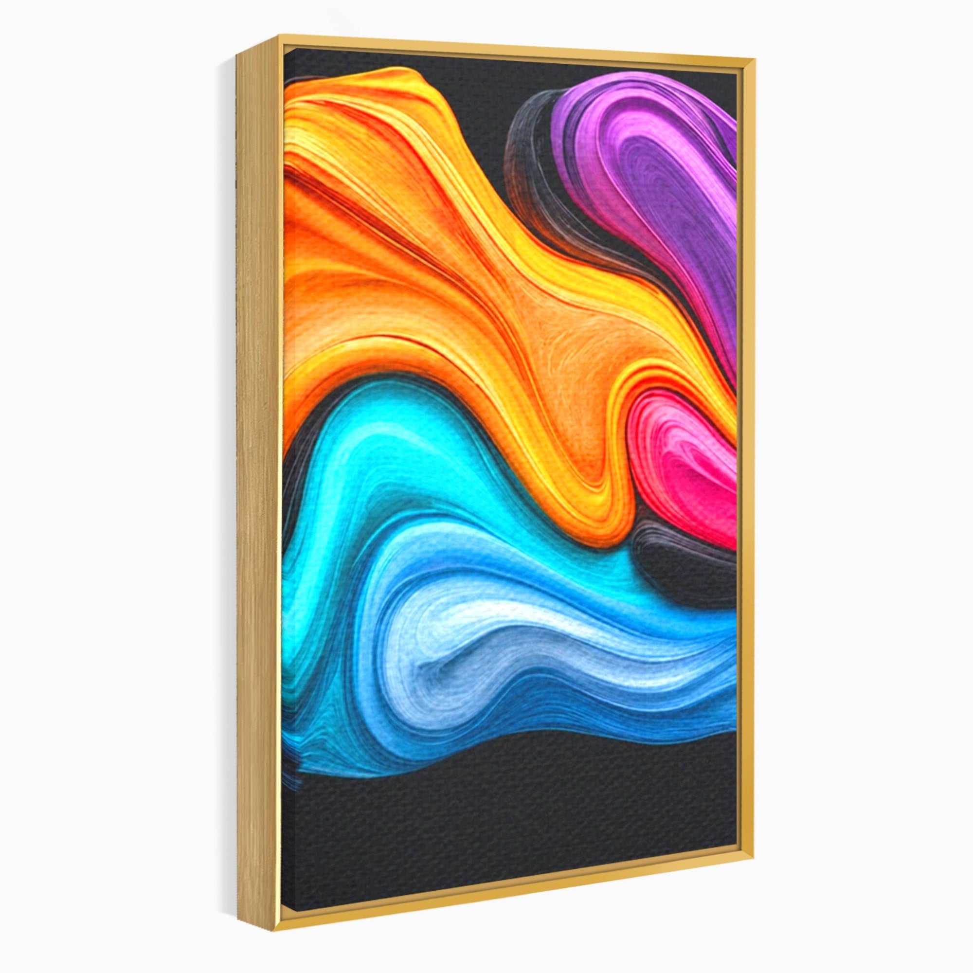 Set 2 Tablouri Canvas Premium LuxCanva® C2-1348, Vortexul Culorilor, Abstract, Culori, Vibrante, Arta, Living, Culori Vibrante
