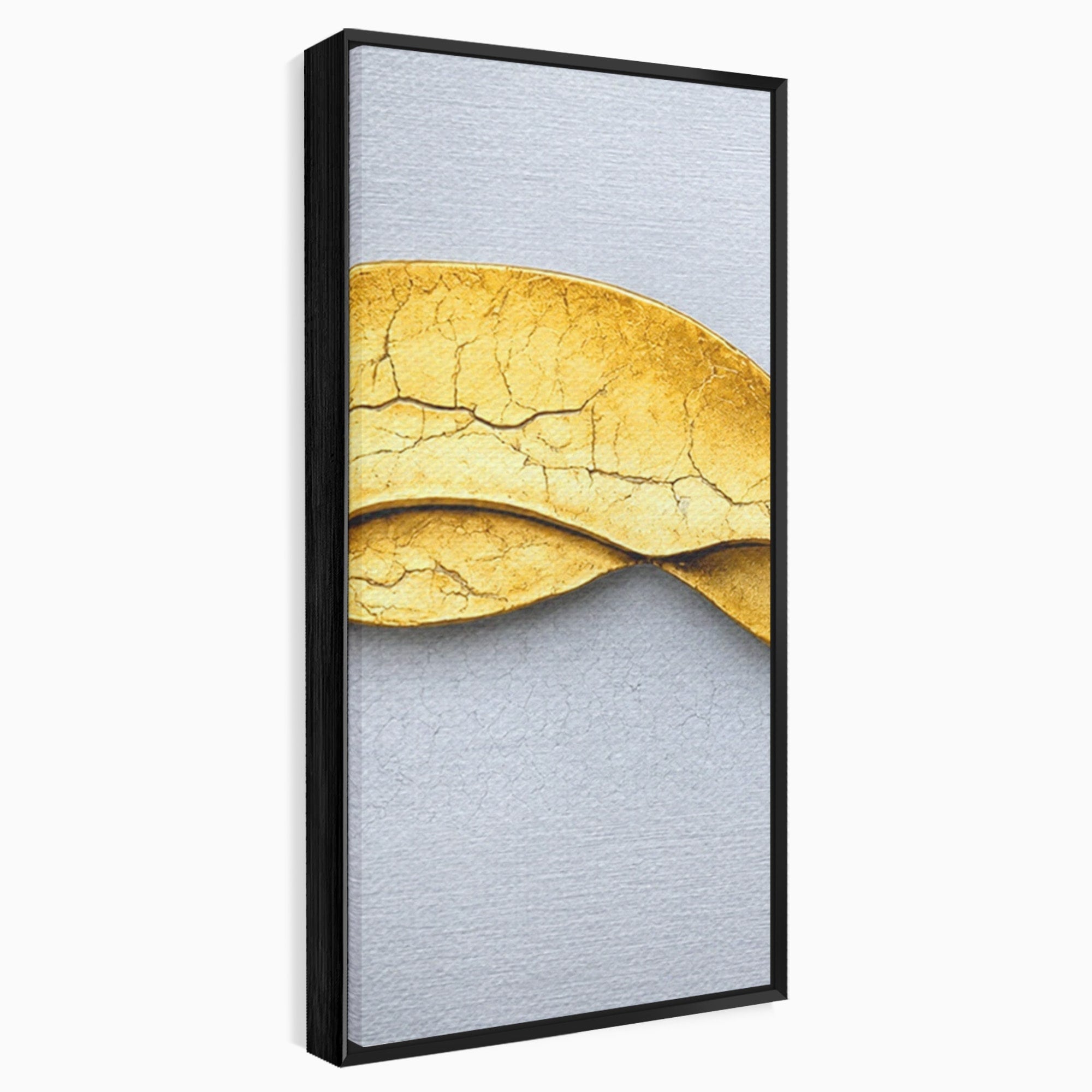 Set 2 Tablouri Canvas Premium LuxCanva® C2-1349, Curbe Aurii Abstracte, Abstract, Modern, Auriu, Textura, Birou, Culori Vibrante