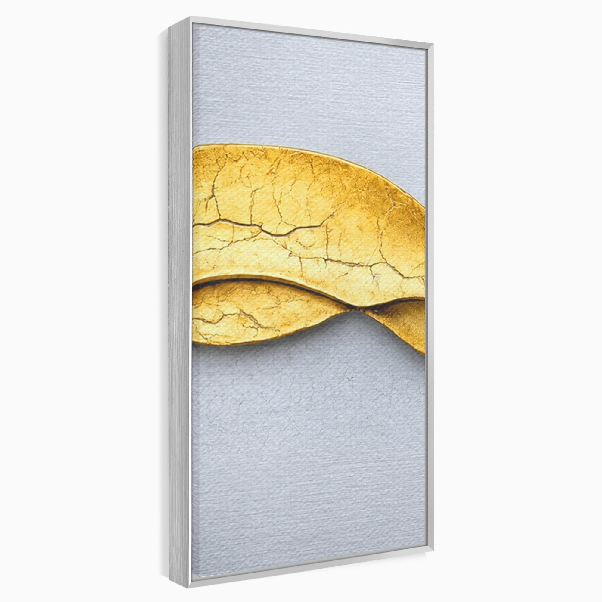 Set 2 Tablouri Canvas Premium LuxCanva® C2-1349, Curbe Aurii Abstracte, Abstract, Modern, Auriu, Textura, Birou, Culori Vibrante