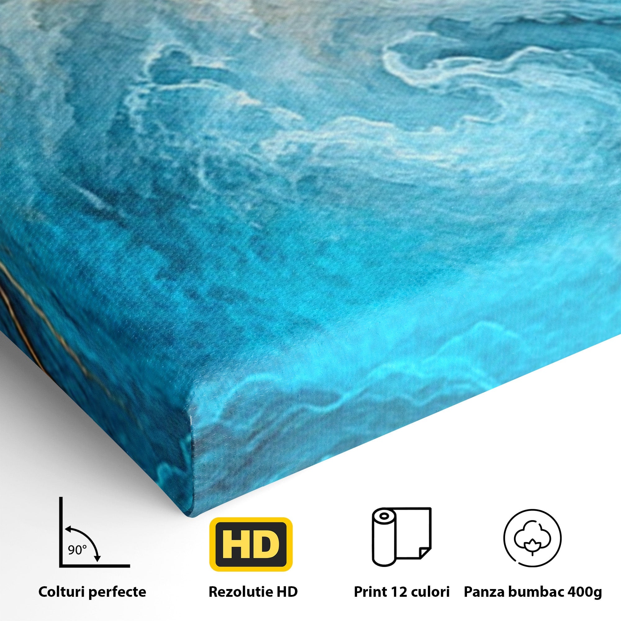Set 2 Tablouri Canvas Premium LuxCanva® C2-1350, Furtuna Elementelor, Furtuna, Peisaj, Abstract, Living, Dramatic, Culori Vibrante