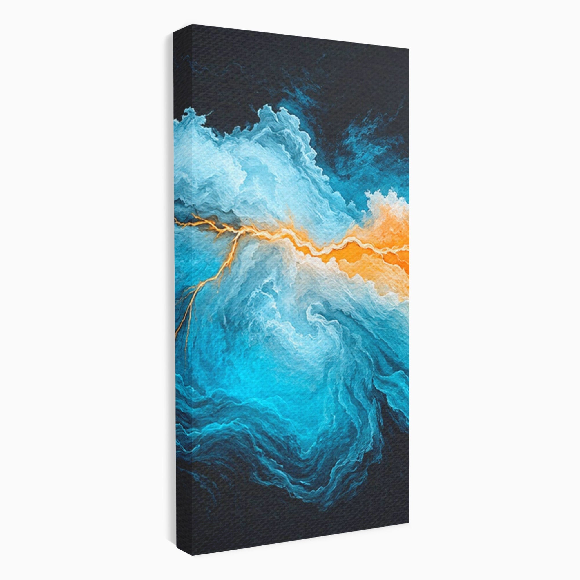 Set 2 Tablouri Canvas Premium LuxCanva® C2-1350, Furtuna Elementelor, Furtuna, Peisaj, Abstract, Living, Dramatic, Culori Vibrante