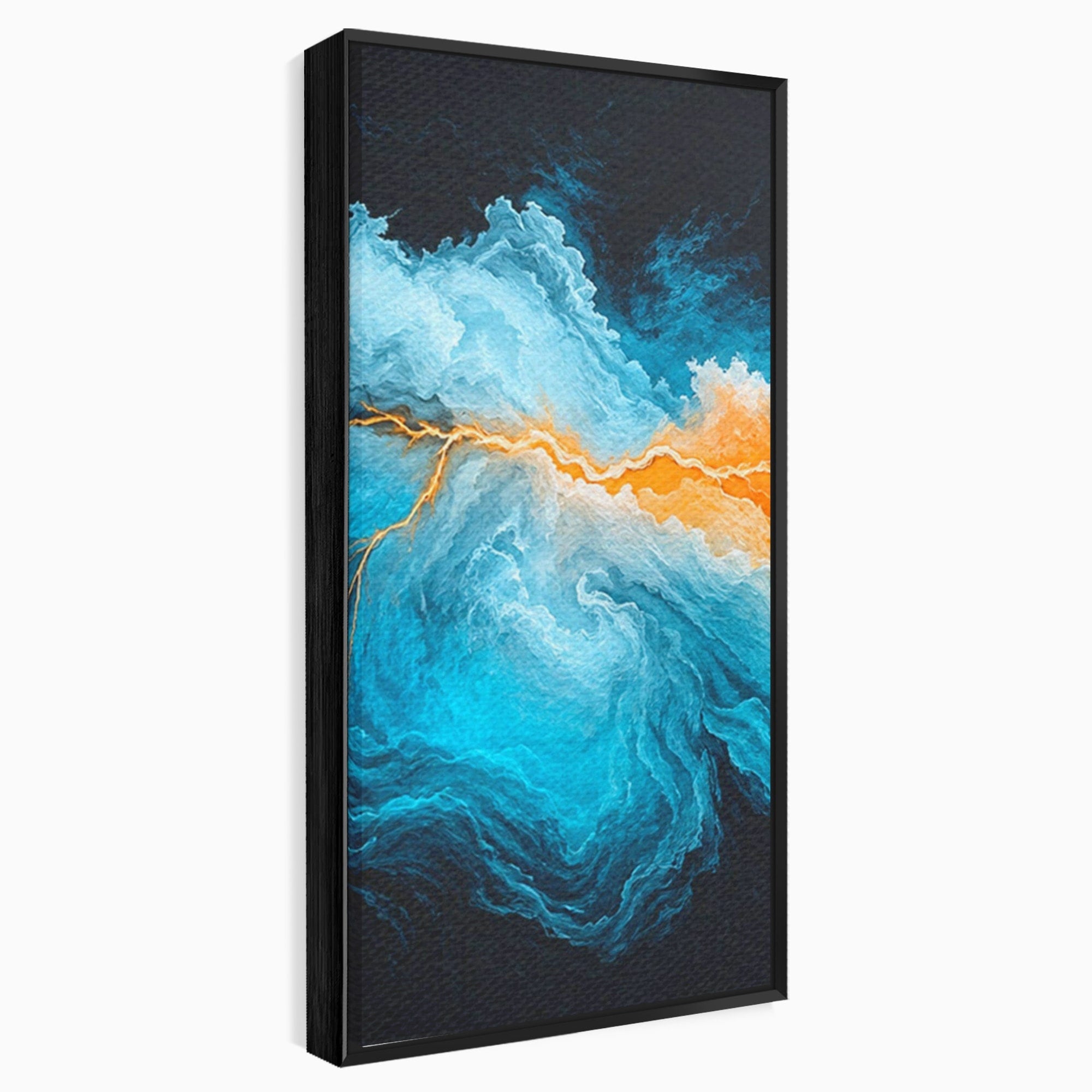 Set 2 Tablouri Canvas Premium LuxCanva® C2-1350, Furtuna Elementelor, Furtuna, Peisaj, Abstract, Living, Dramatic, Culori Vibrante