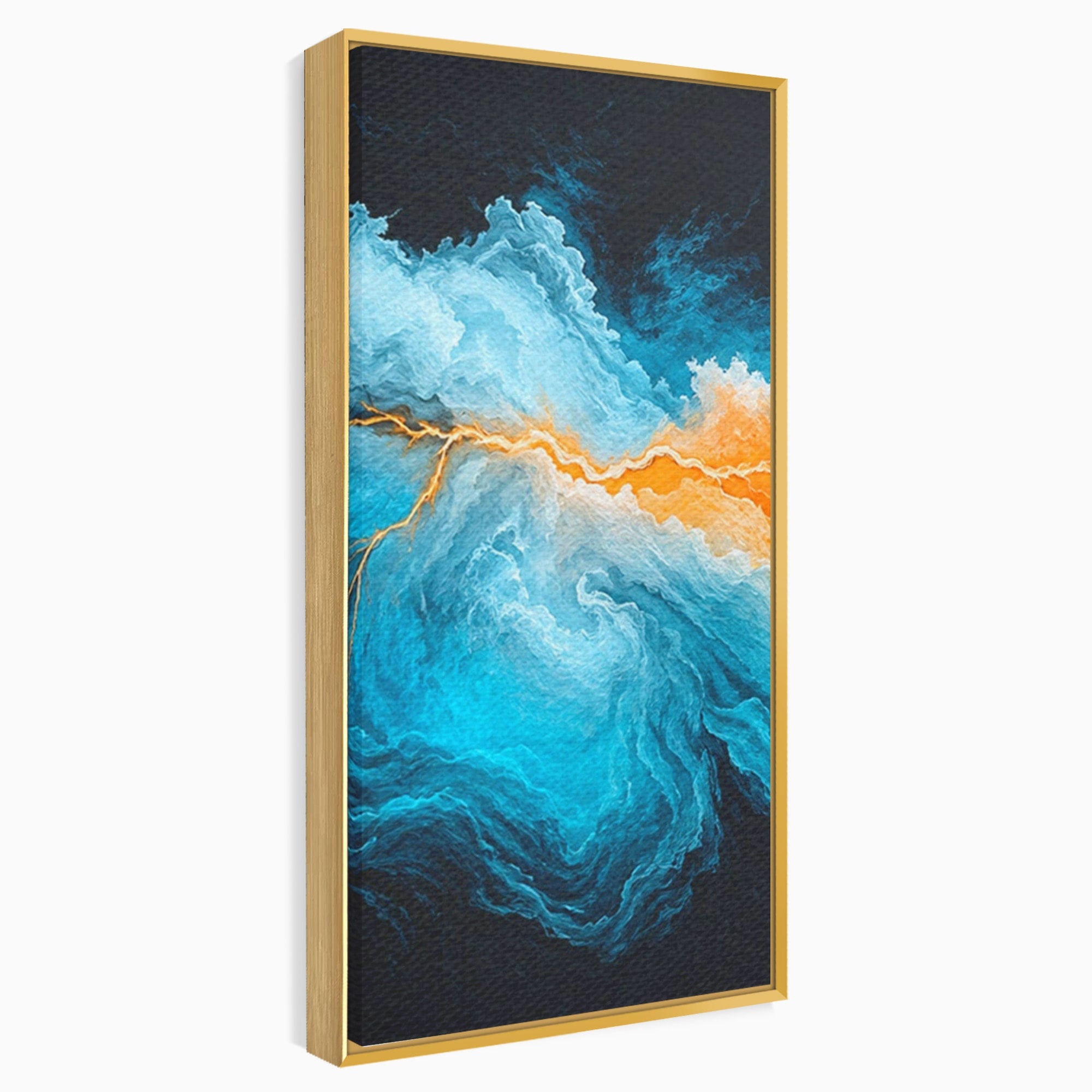 Set 2 Tablouri Canvas Premium LuxCanva® C2-1350, Furtuna Elementelor, Furtuna, Peisaj, Abstract, Living, Dramatic, Culori Vibrante