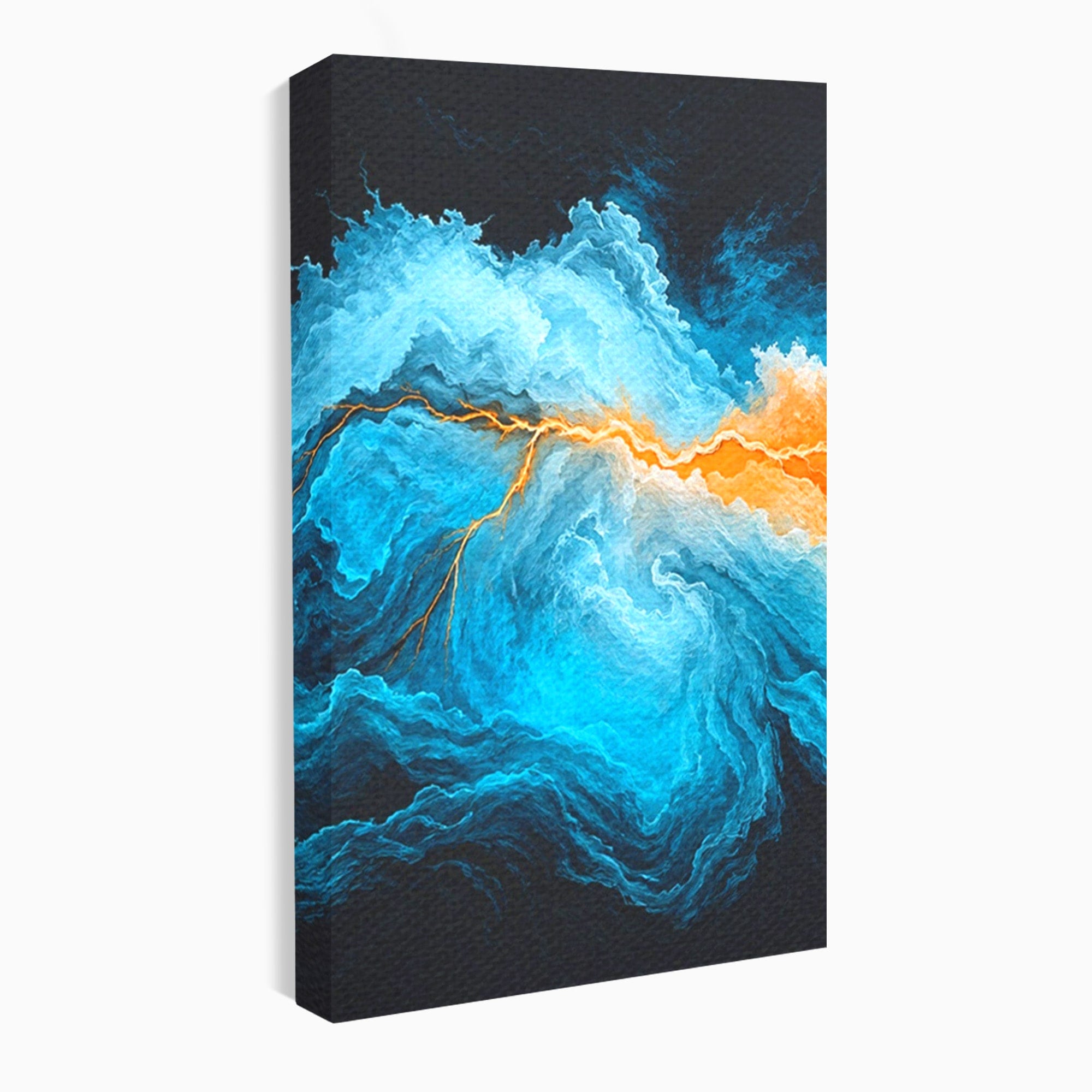 Set 2 Tablouri Canvas Premium LuxCanva® C2-1350, Furtuna Elementelor, Furtuna, Peisaj, Abstract, Living, Dramatic, Culori Vibrante