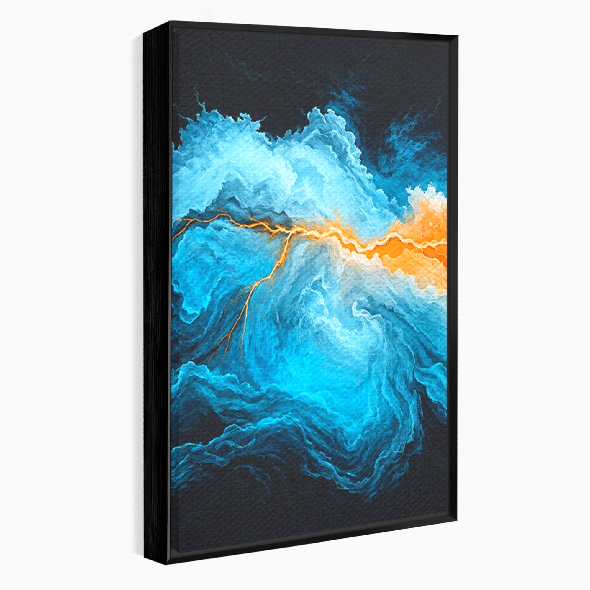Set 2 Tablouri Canvas Premium LuxCanva® C2-1350, Furtuna Elementelor, Furtuna, Peisaj, Abstract, Living, Dramatic, Culori Vibrante